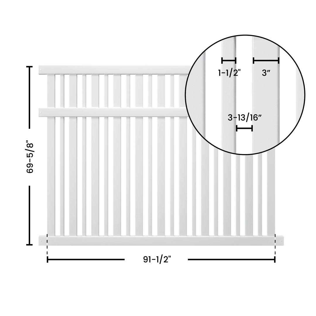 Outdoor Essentials Pro-Series 6 ft. H x 8 ft. W Tan Vinyl Woodbridge Privacy Fence Panel - Inhomebuy