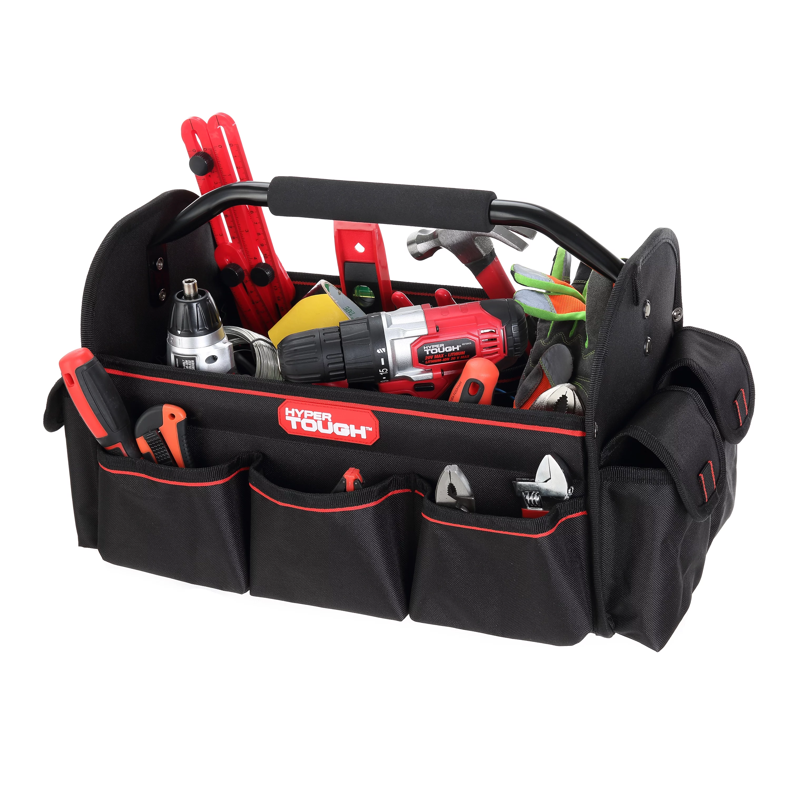 Hyper Tough 16-inch Open Top Tool Tote - Inhomebuy