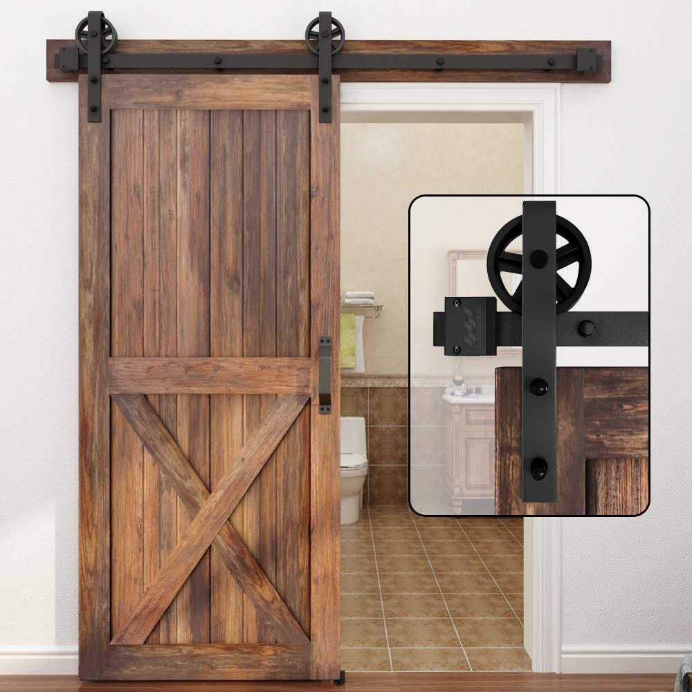 WINSOON 4-12FT Sliding Barn Door Hardware Kit for Single Door - Inhomebuy