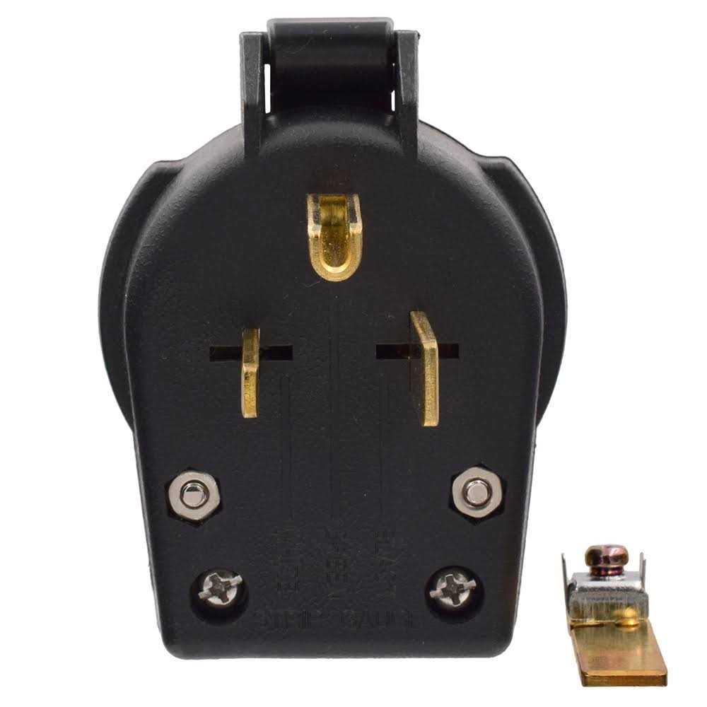 ELEGRP 30 Amp/50 Amp 125/250-Volt 3-Pole/4-Wire NEMA 14-30P/14-50P Grounded Straight Blade Angle Plug - Inhomebuy