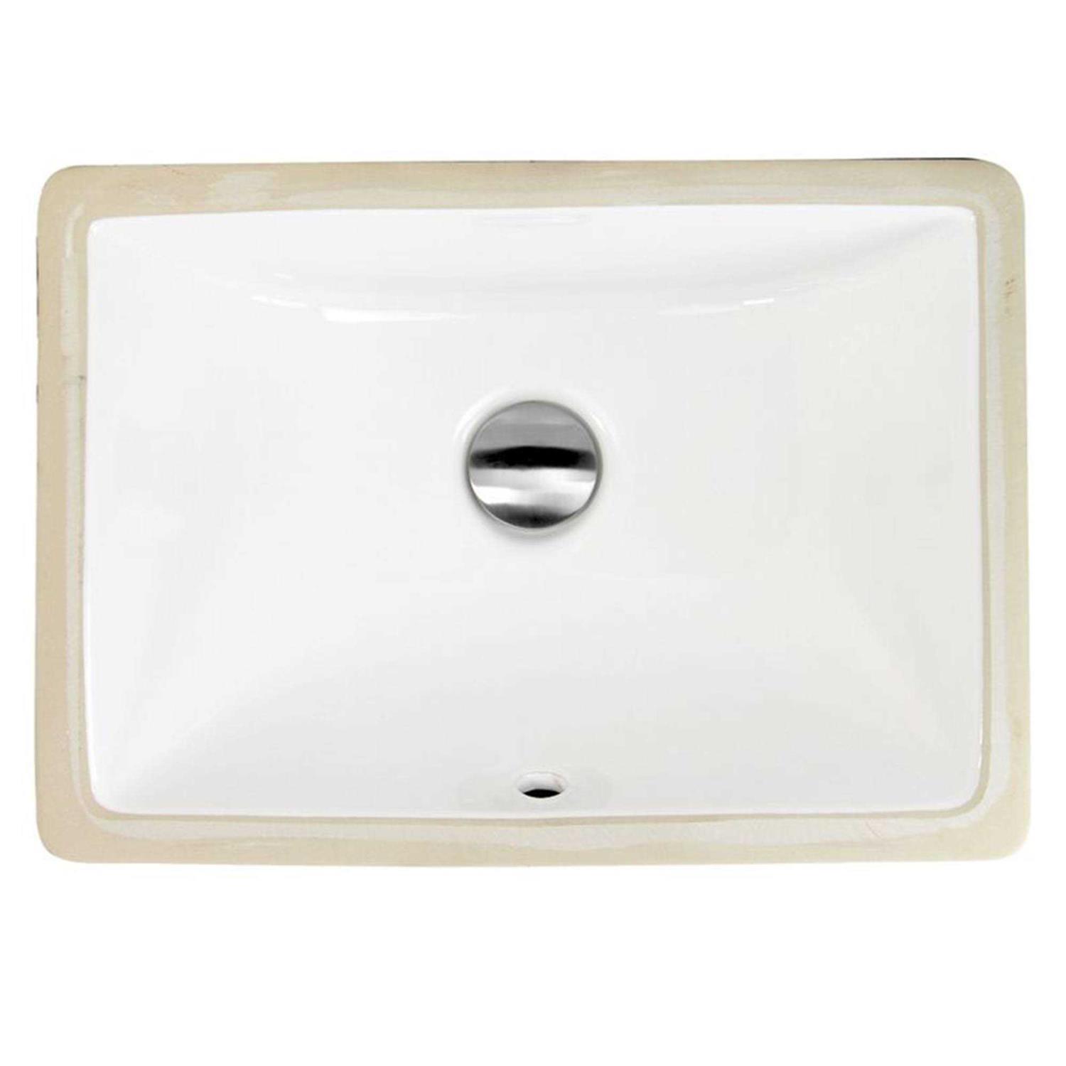 Nantucket Sinks UM-13×10 Undermount Ceramic Bathroom Sink UM-13×10-W - Inhomebuy