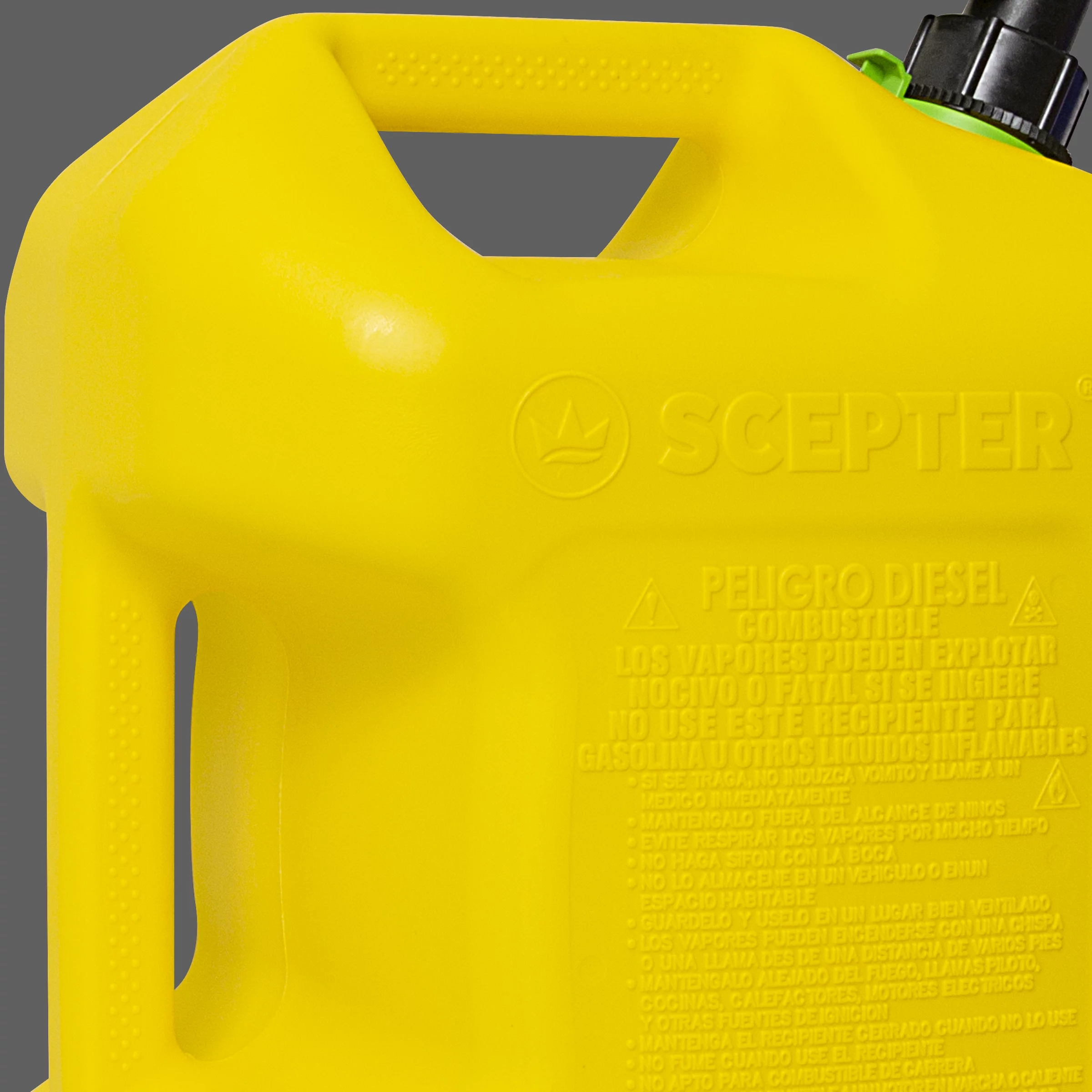 Scepter 5 Gallon SmartControl Dual Handle Diesel Fuel Container, FSCD571, Yellow Gas Can - Inhomebuy