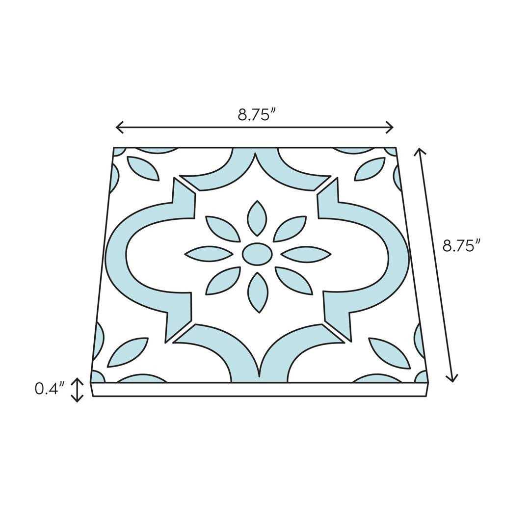 DAnticatto Decor 8.75 x 8.75 Porcelain Stone Look Wall & Floor Tile Merola Tile - Inhomebuy