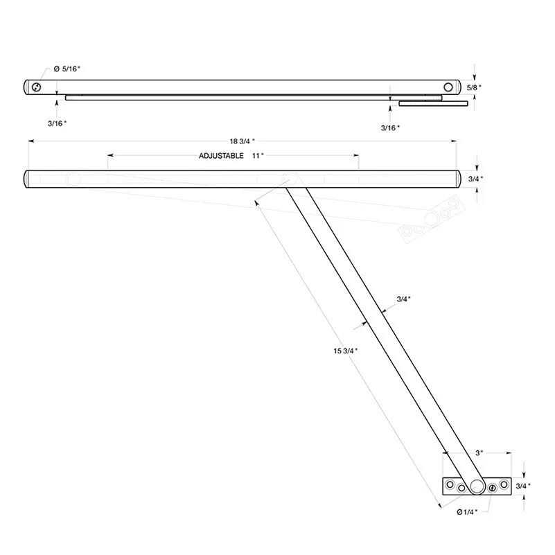 Deltana Overhead Door Holder DCSM10U - Inhomebuy