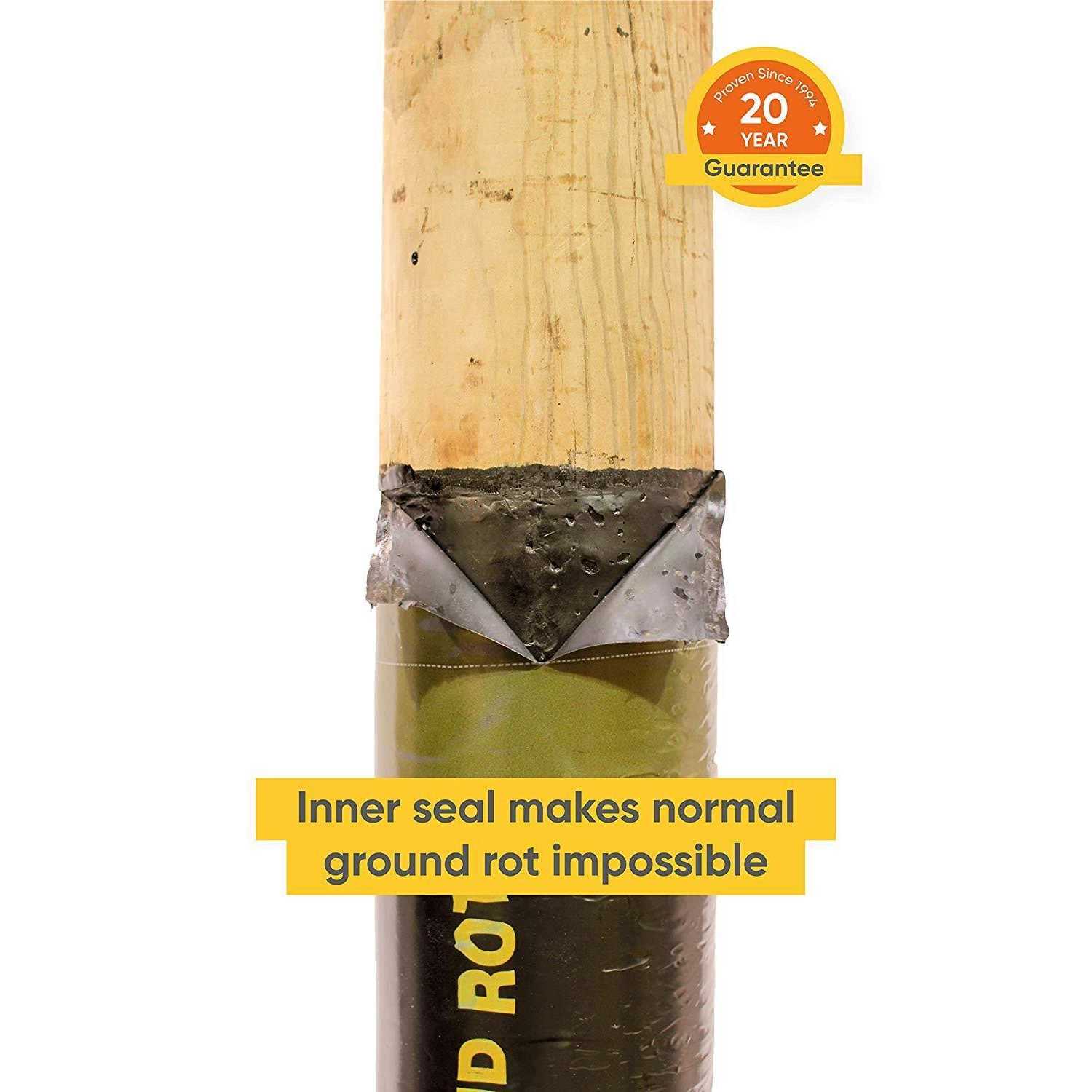 POSTSAVER Rot Protection Sleeve for or Posts Protect Wood Posts from Ground-Line Rot - Inhomebuy