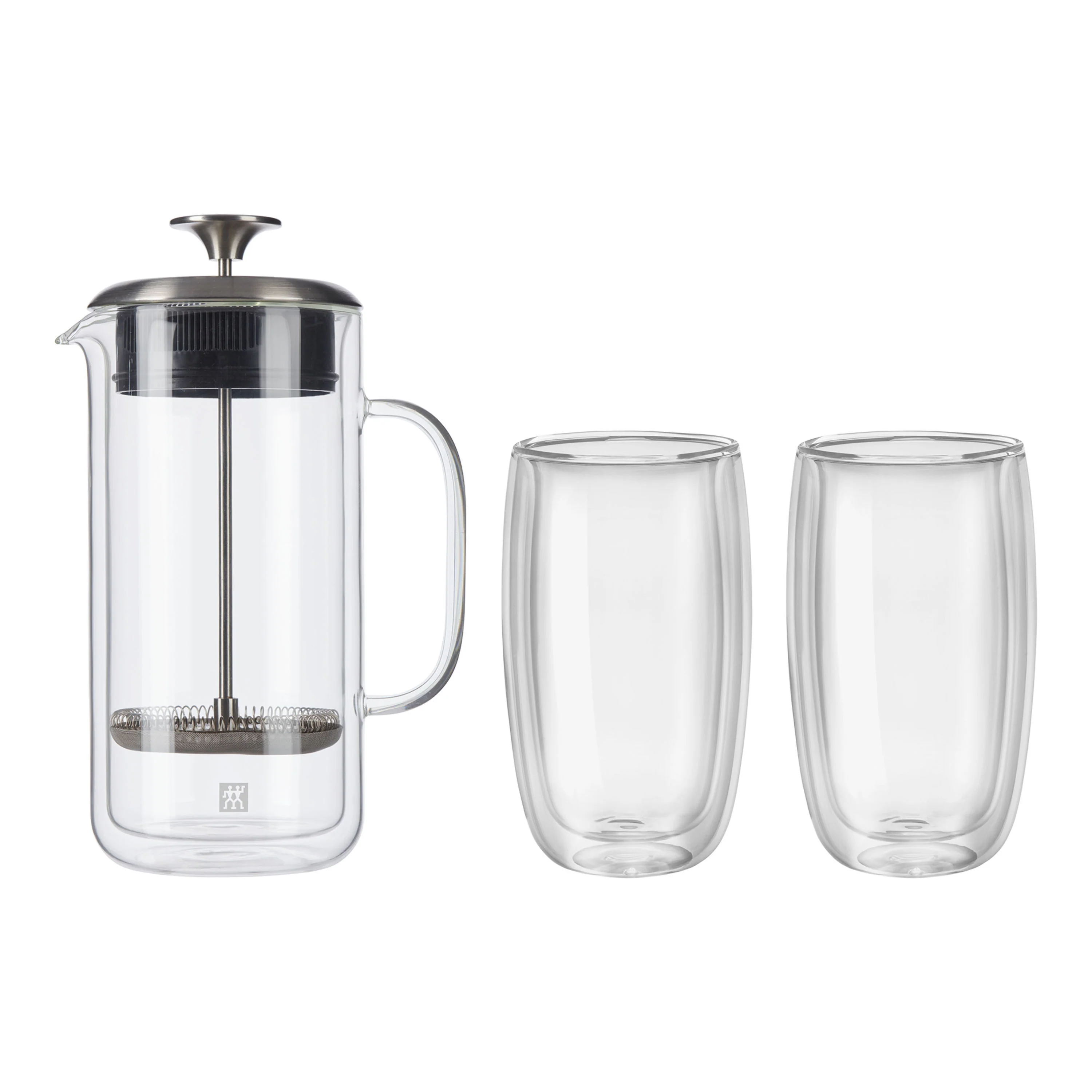 ZWILLING 27oz French Press and Latte Glass Set, Sorrento Double Wall Glassware Series - Inhomebuy
