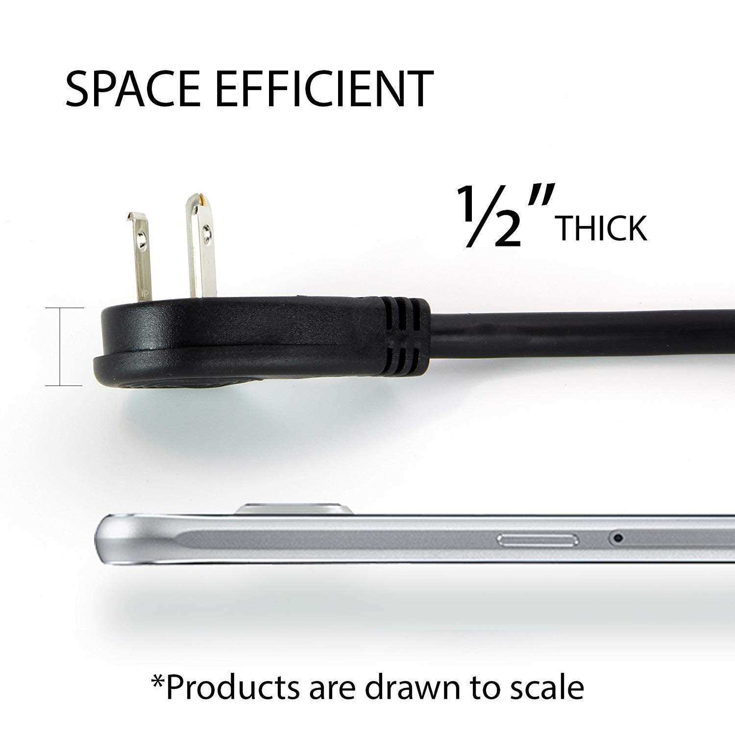 Firmerst 1875W Flat Plug Extension Cord 6 Feet 14 Awg 15A - Inhomebuy