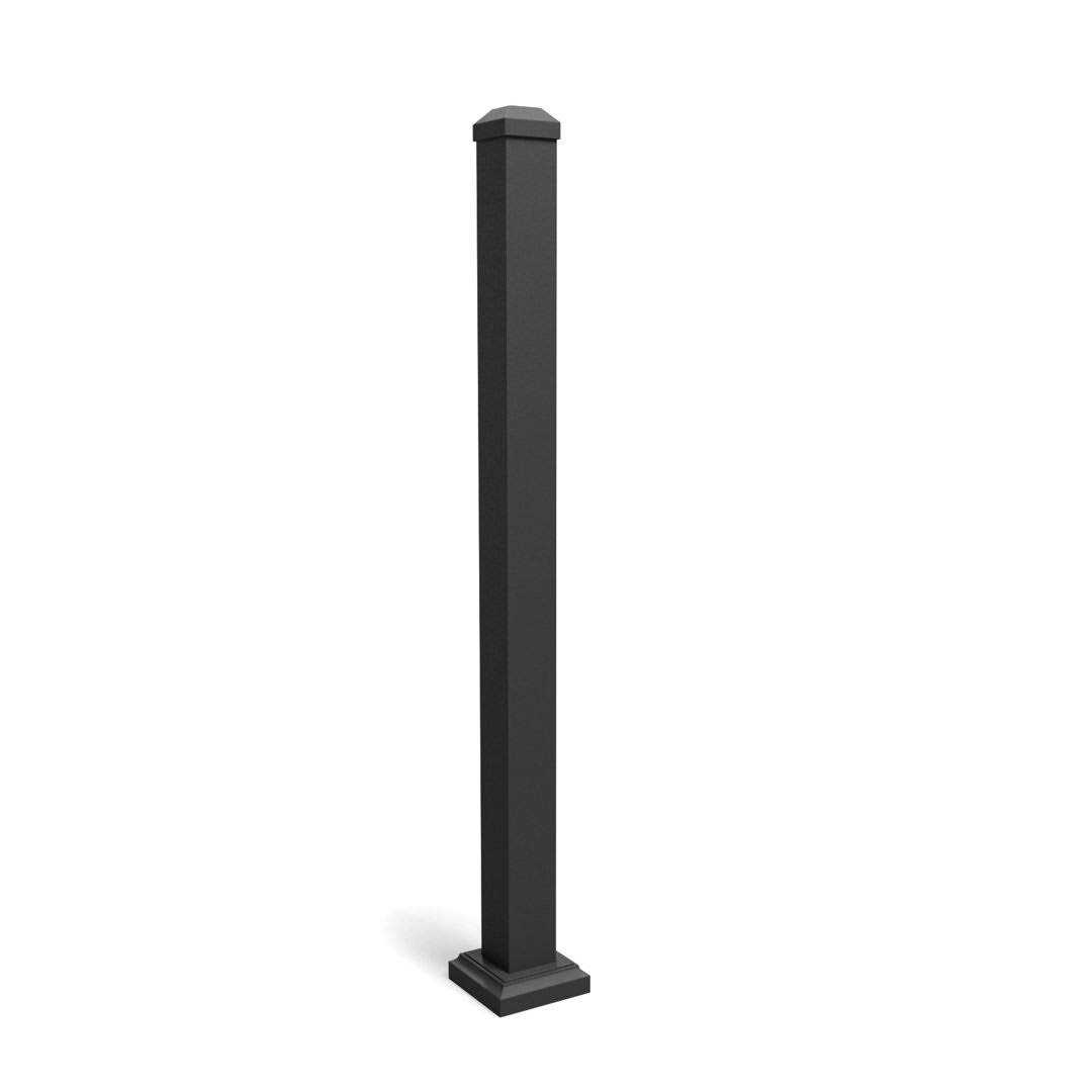 Ultra Max 2.5 in. x 2.5 in. x Textured Powder Coated Aluminum Deck Post Kit - Inhomebuy