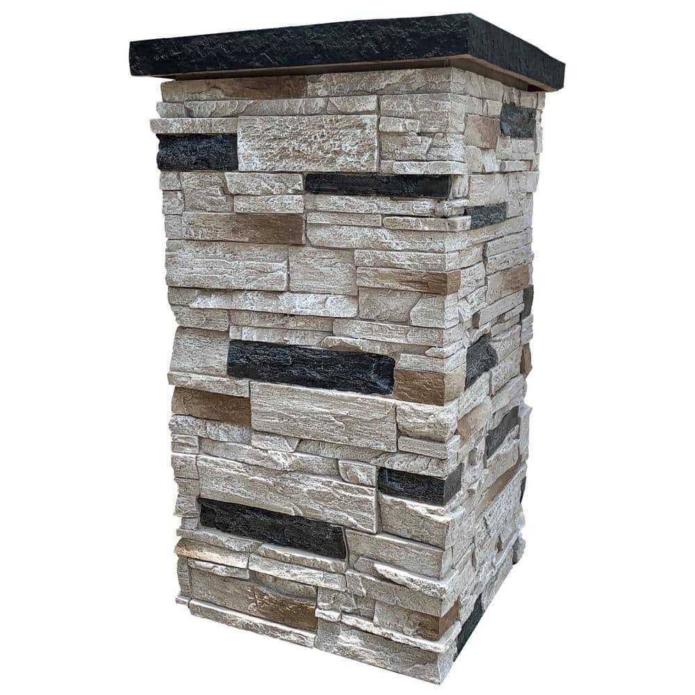 NextStone Faux Polyurethane Stone Column Wrap - Inhomebuy