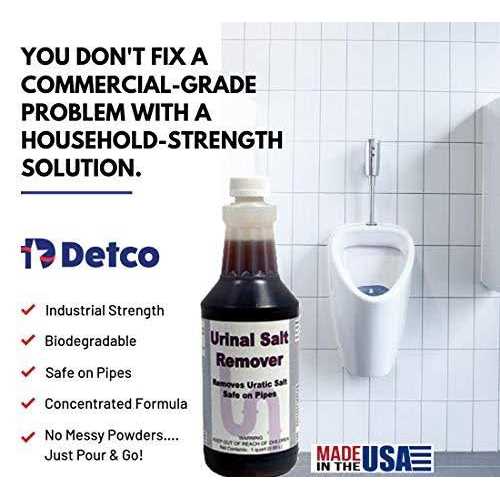 Detco Urinal Salt Remover Concentrate Safe on Pipes and Plumbing - Inhomebuy