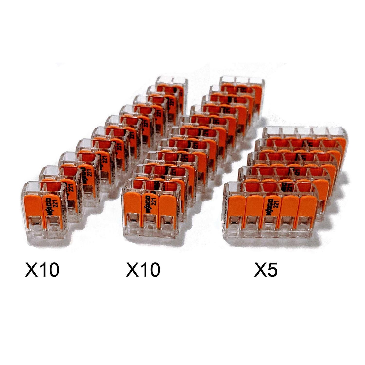 Wago 221 Series 3 Port Lever Wire Connector 3014062 - Inhomebuy