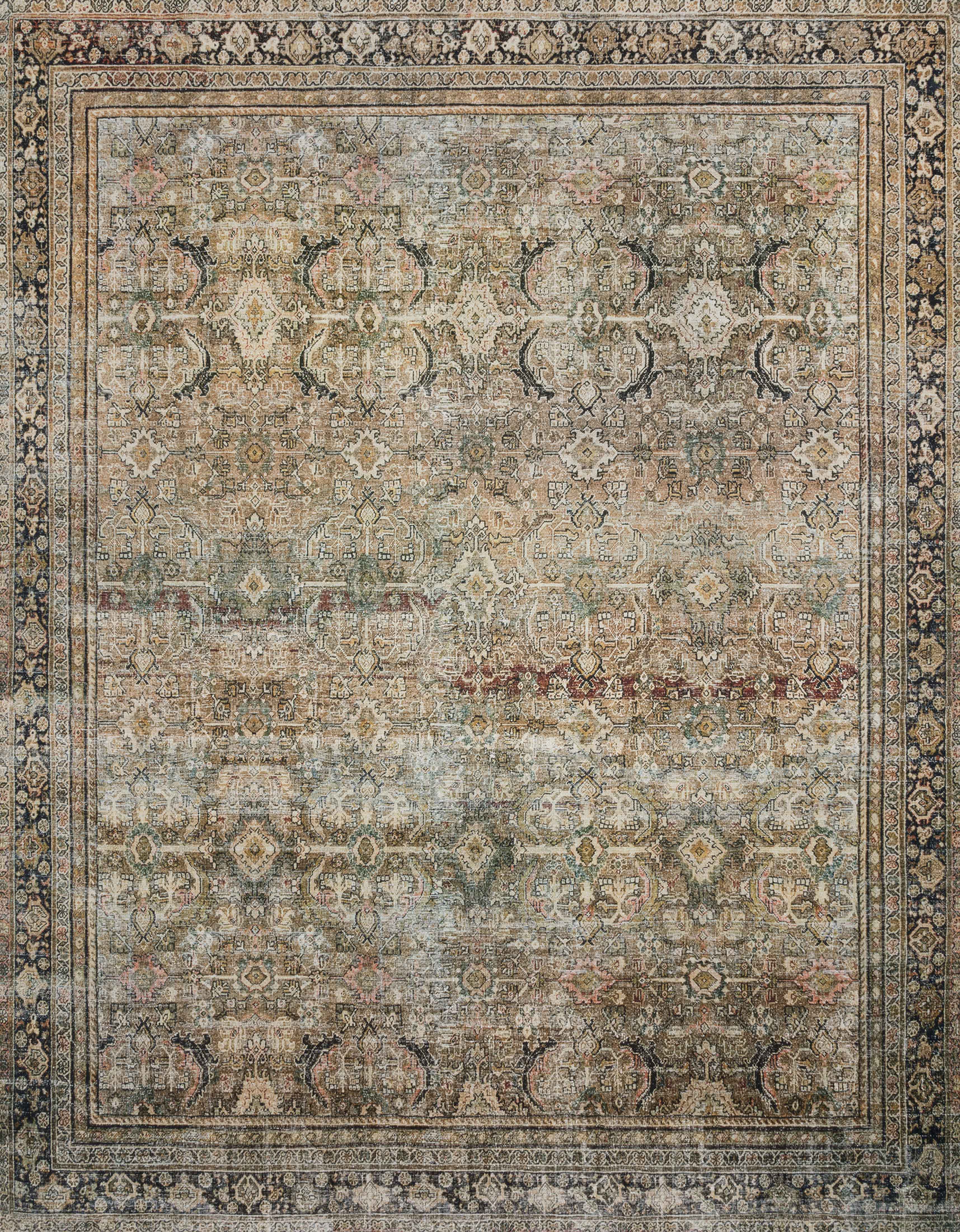 Loloi II Layla Collection Rug in Olive, Charcoal - 2'3