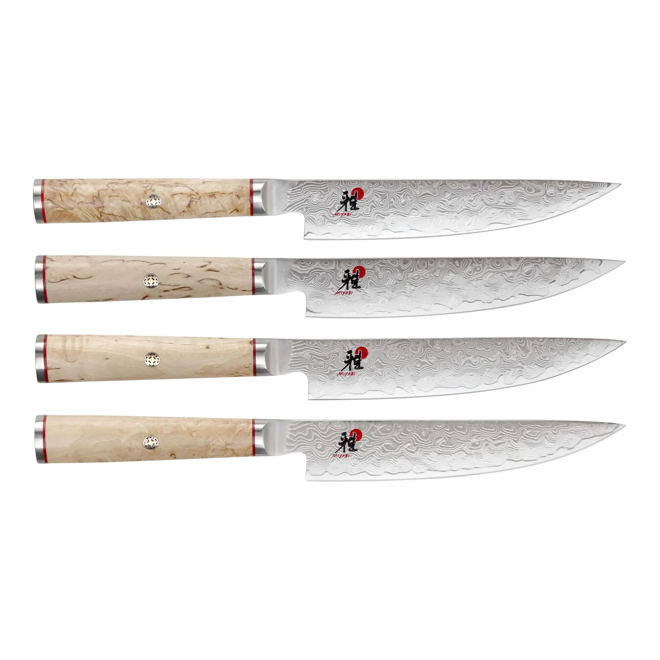 Miyabi 4pc Steak Knife Set, Birchwood SG2 Series - Inhomebuy