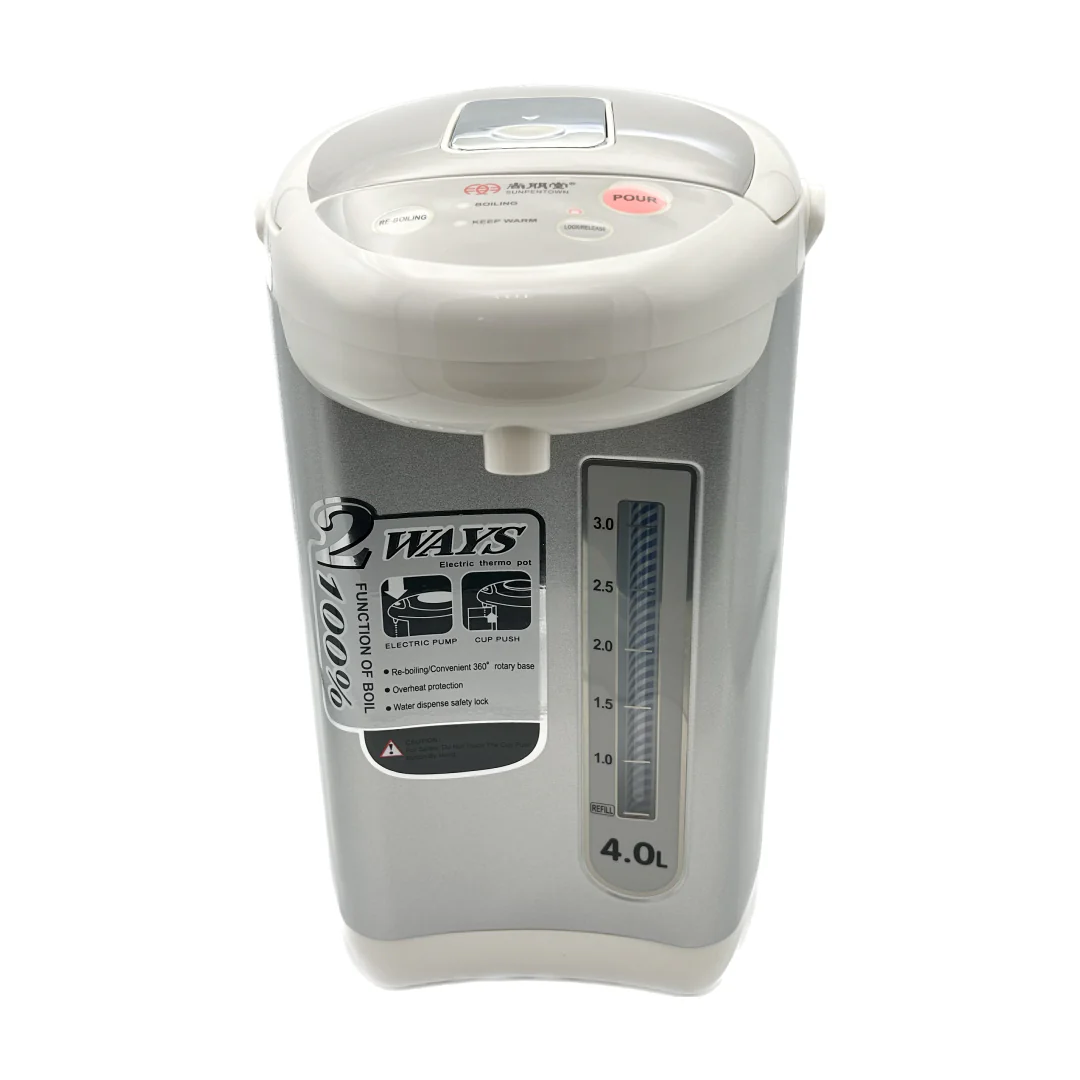 Sunpentown Hot Water Pot: 4.0L, silver | SP-4000 - Inhomebuy