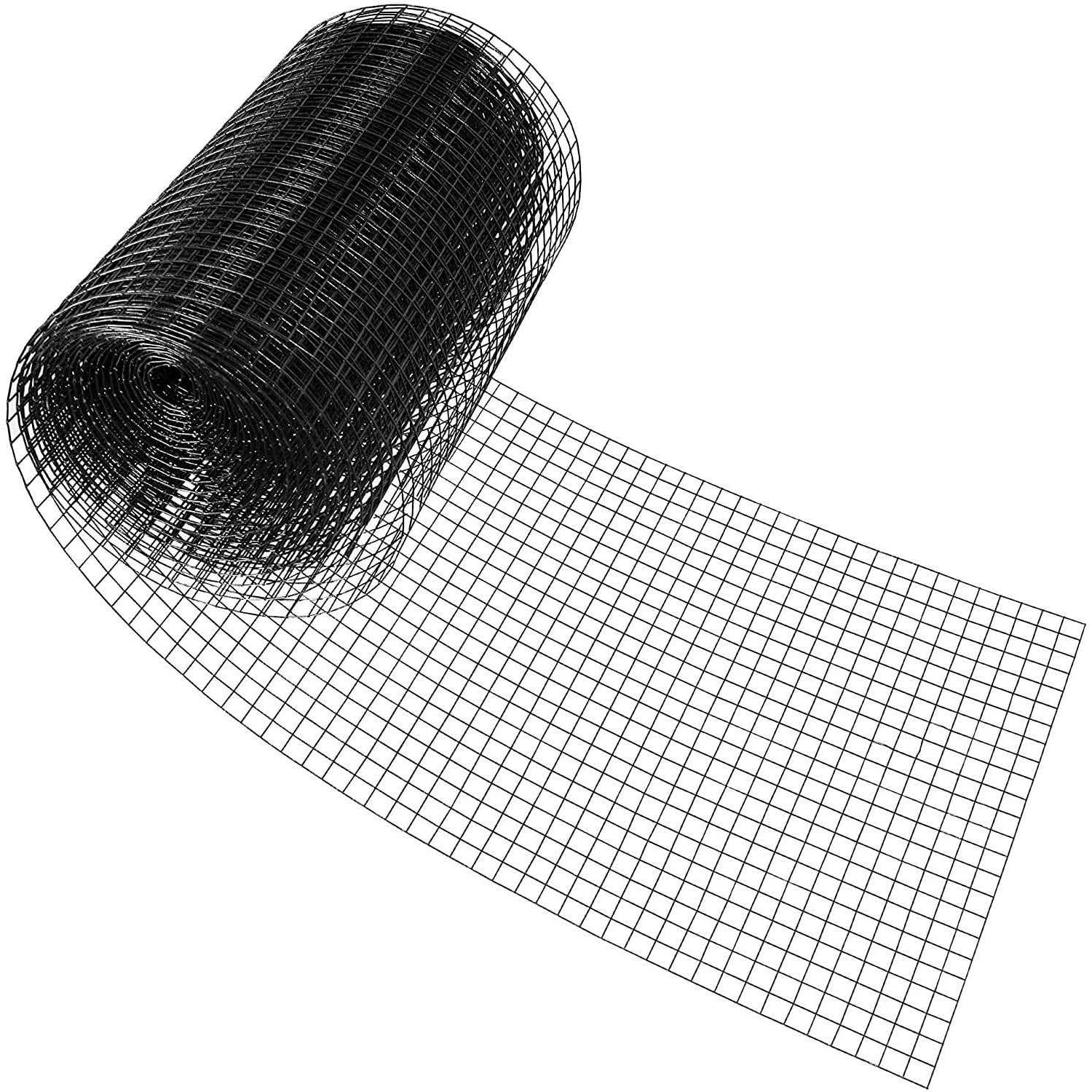 Fencer Wire 16 Gauge Black Vinyl Coated Welded Wire Mesh Size by 1 inch - Inhomebuy
