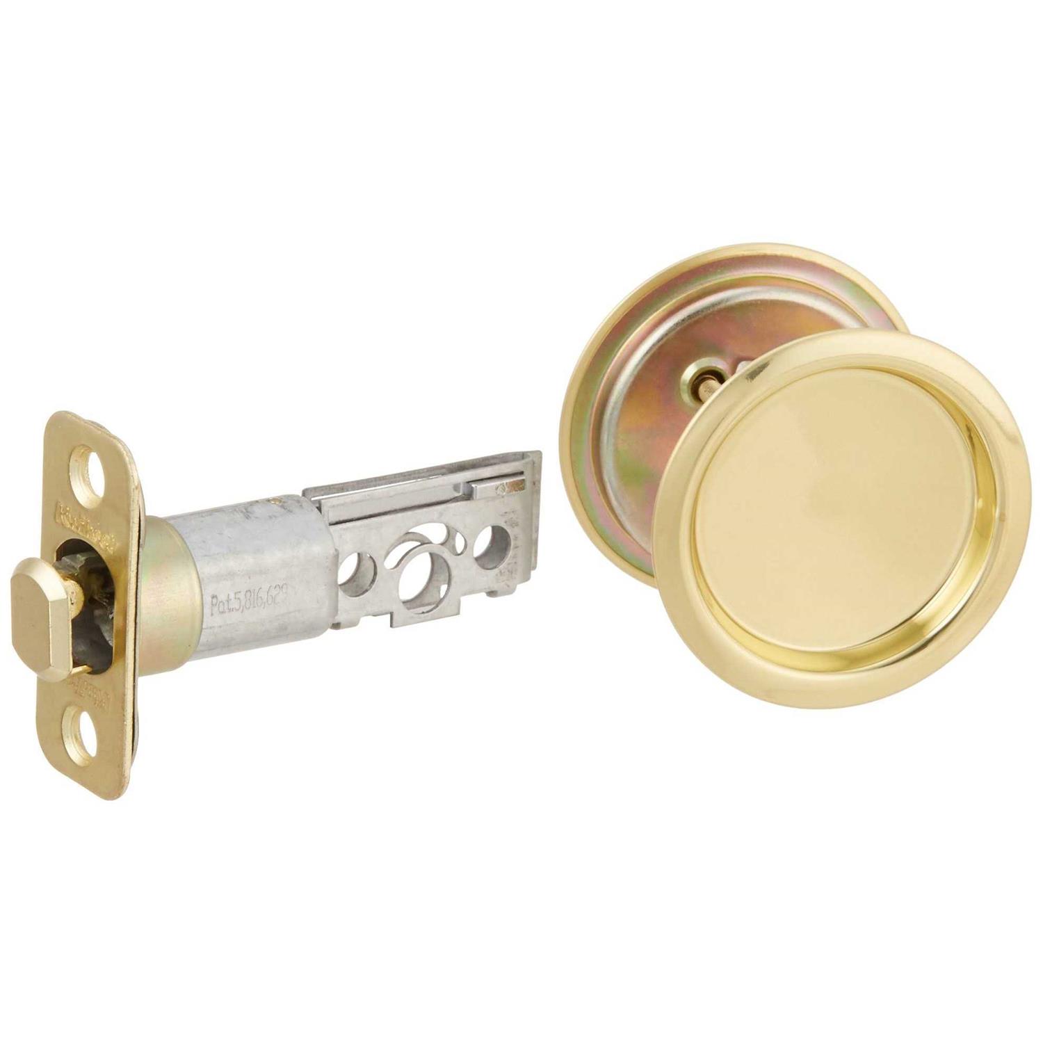 Kwikset Satin Round Pocket Door Lock - Inhomebuy