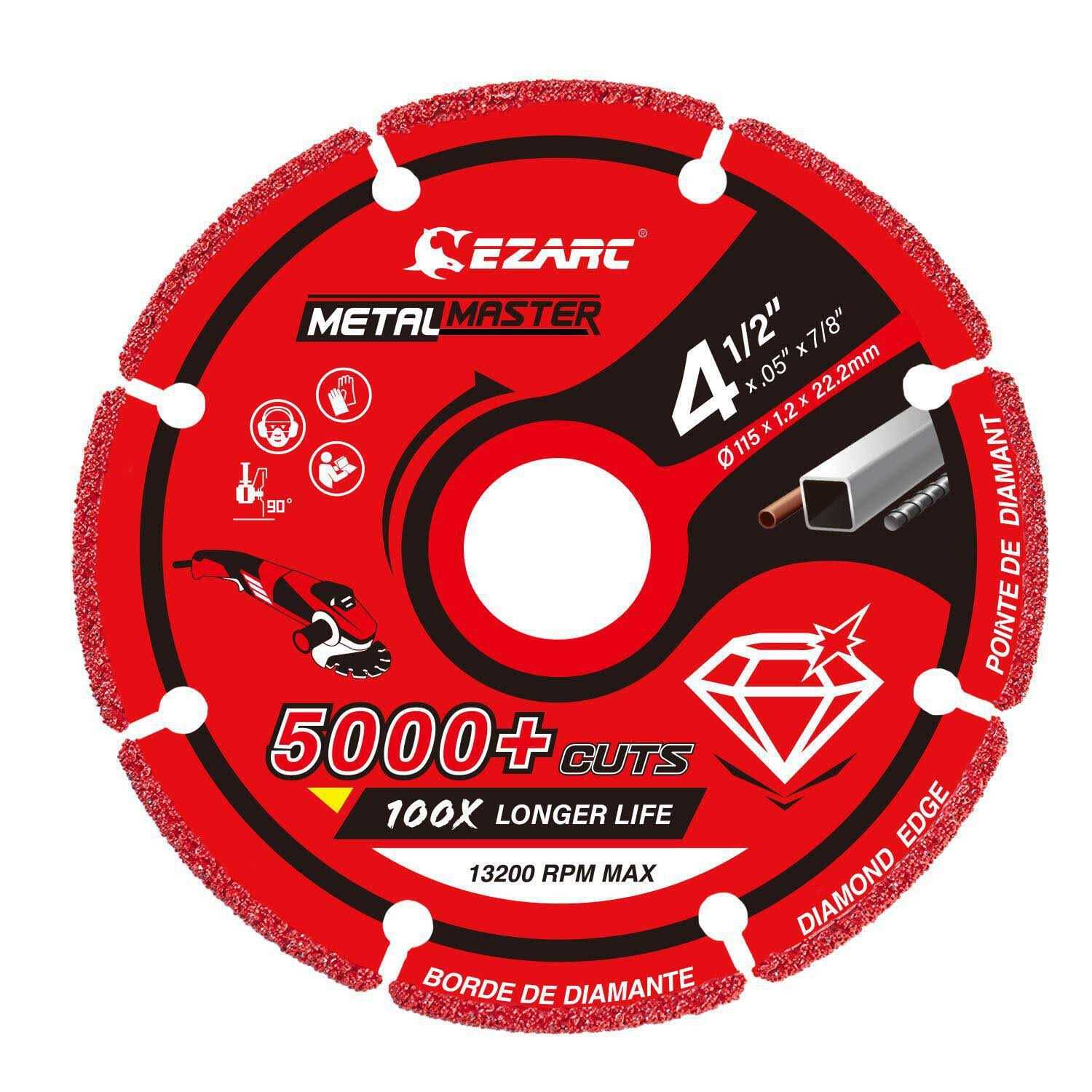 Ezarc Diamond Cutting Wheel 78 Inch for Metal, Cut Off Wheel with 5000+ Cuts on Rebar, Steel, Iron and Inox - Inhomebuy