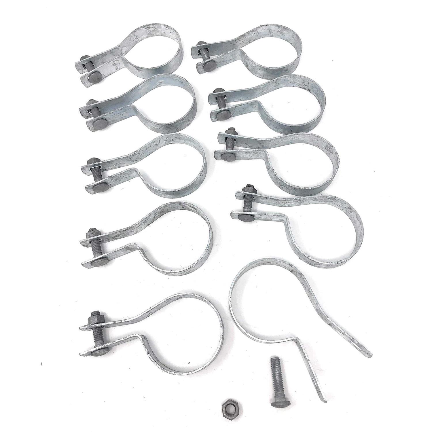 FENCESMART4U Tension Bands with Bolts & Nuts for Chain Link Fence - Inhomebuy