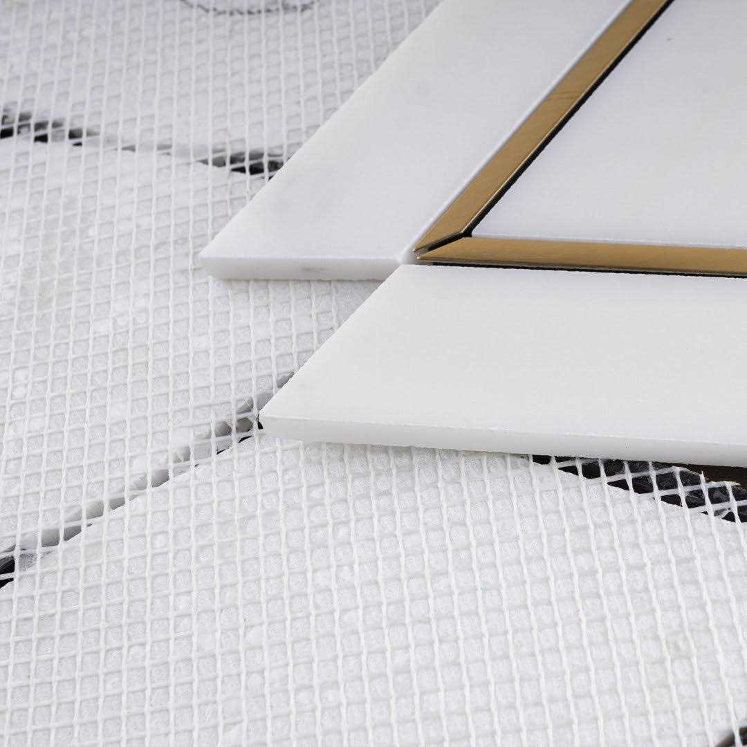 Natural Bianco 3 x 3 Marble Honeycomb Mosaic Wall Tile Supreme Tile - Inhomebuy