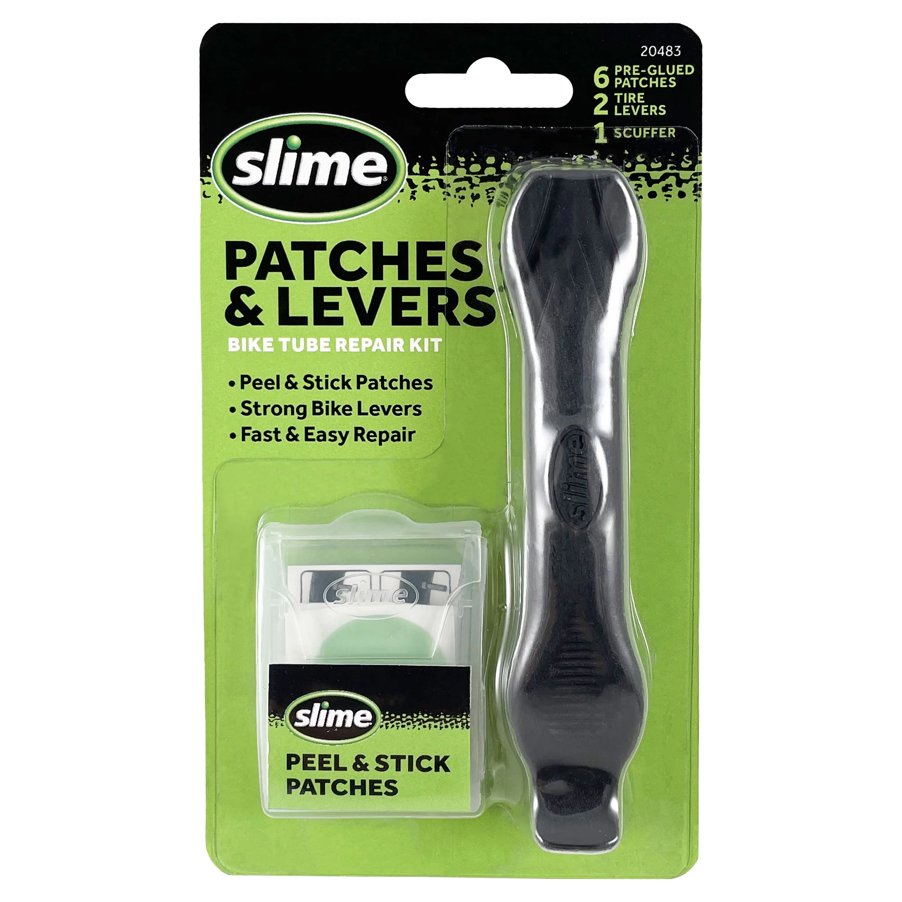 Slime Peel & Stick Bicycle Tire Repair Kit Patches with Levers - 20483 - Inhomebuy