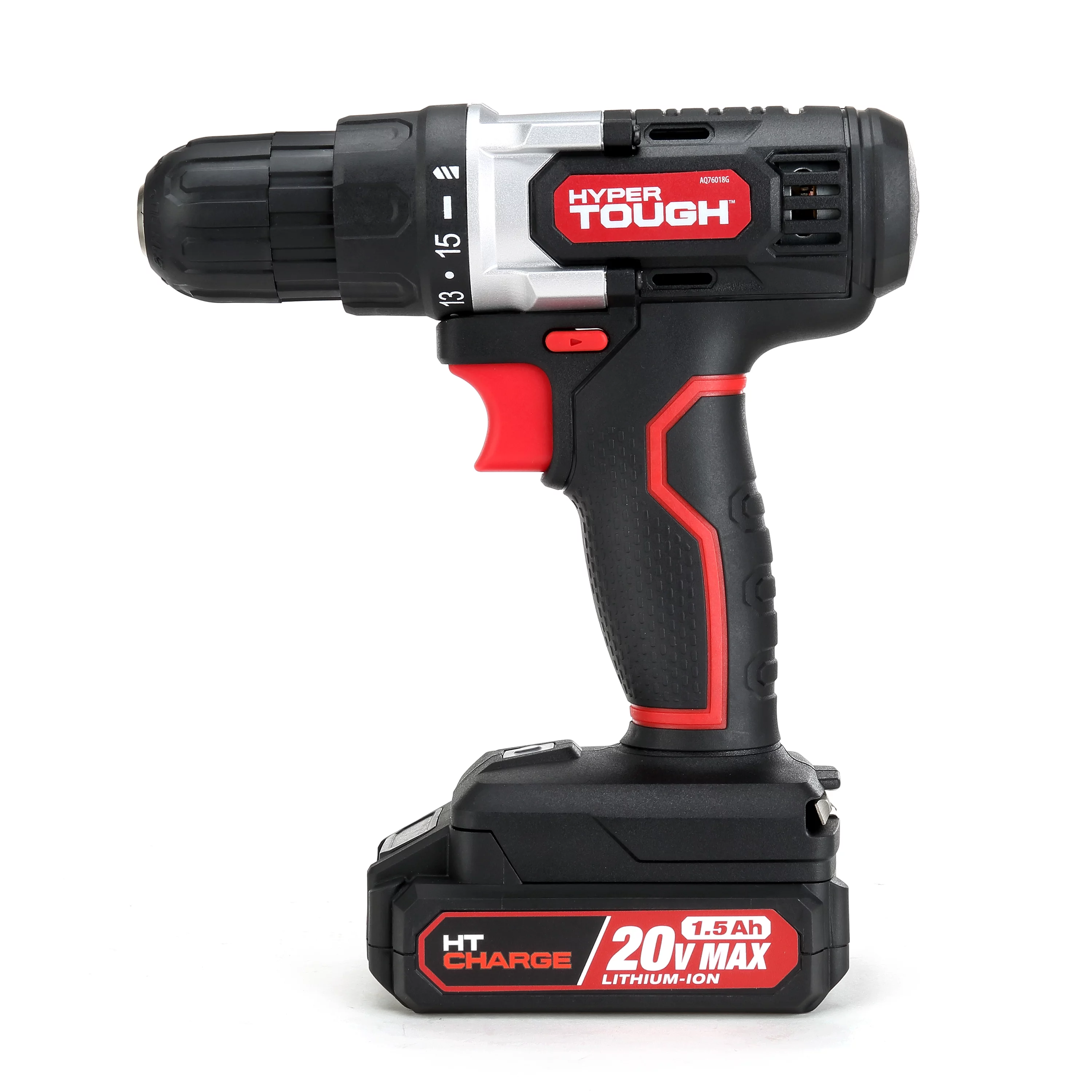 Hyper Tough 20V Max Lithium-Ion 3/8 inch Cordless Drill, 70-Piece Home Tool Set, 1.5Ah Lithium-Ion Battery & Charger, Bit Holder, & Storage Bag - Inhomebuy