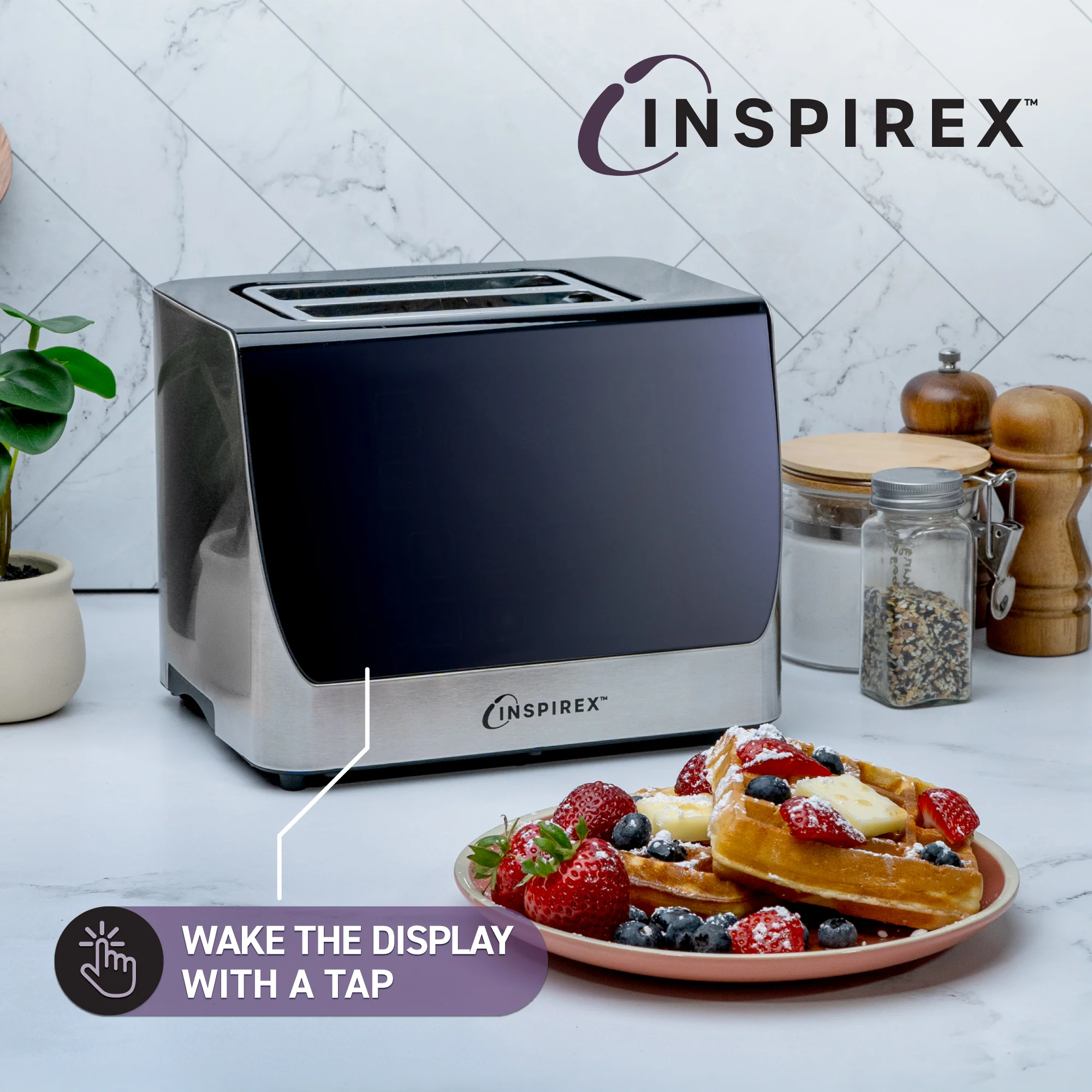 Inspirex Interactive Touchscreen Automatic Toaster - Inhomebuy