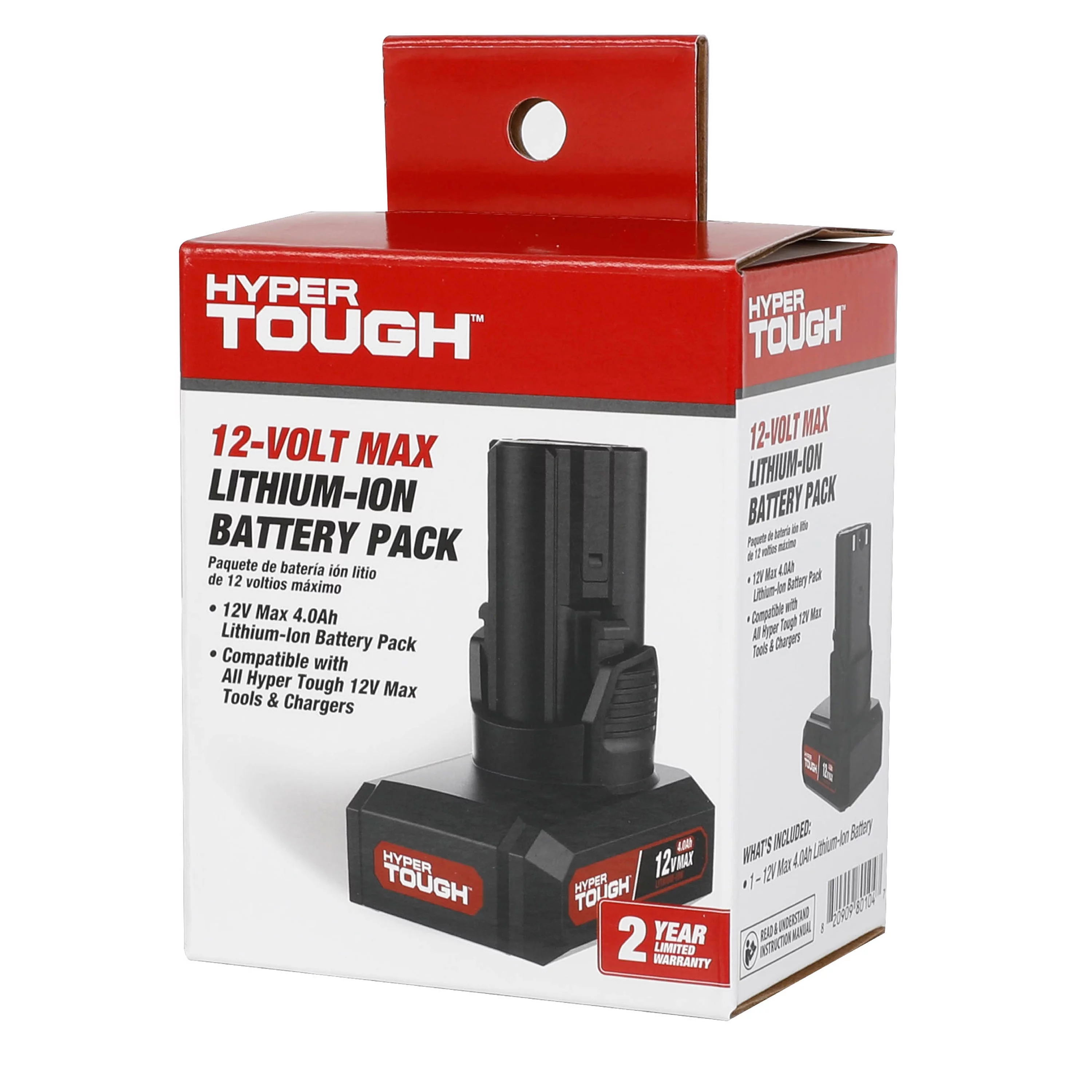 Hyper Tough 12V Max Lithium-Ion 4.0Ah Battery, Model 80104 - Inhomebuy