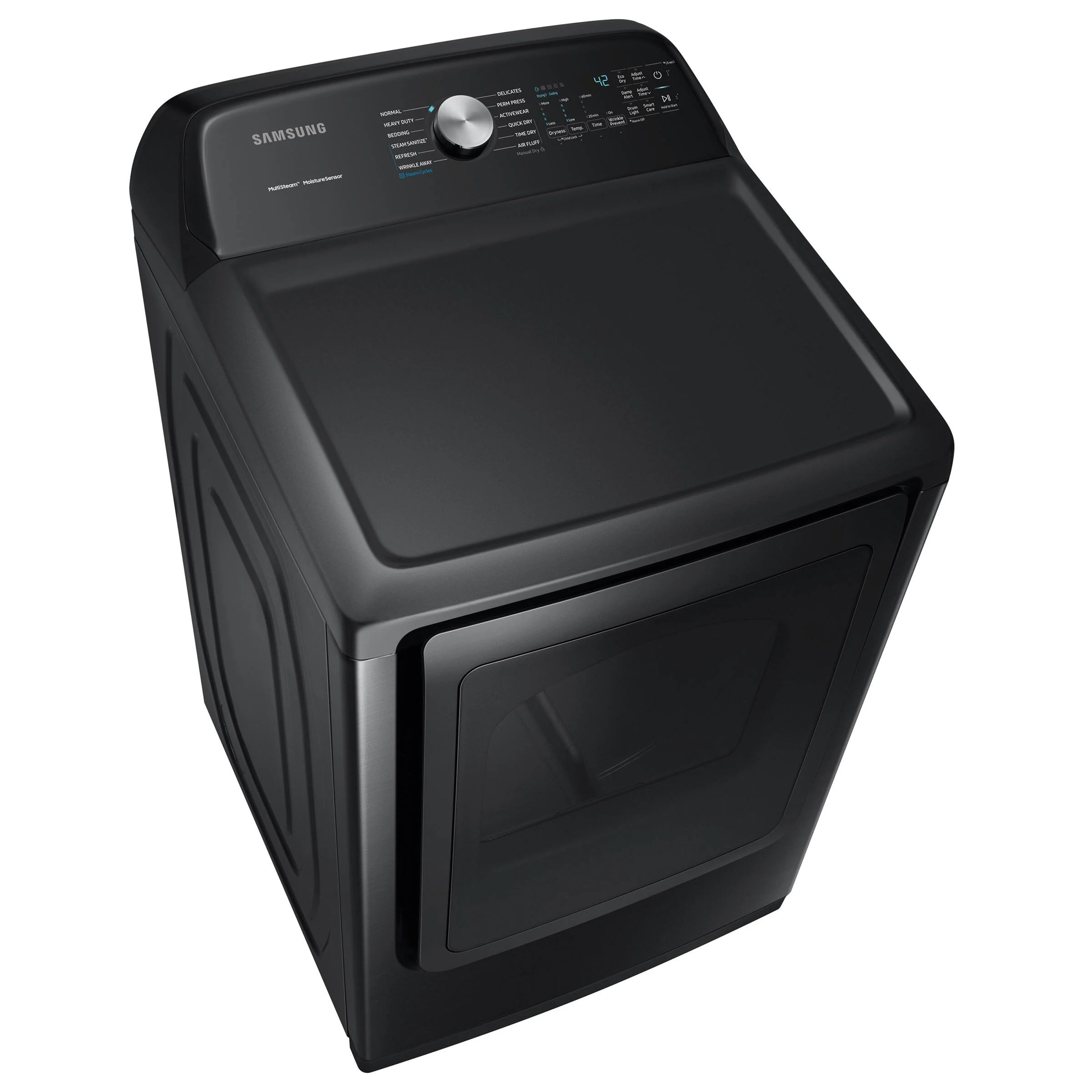 SAMSUNG 27 IN. 7.4 CU. FT. BLACK STAINLESS STEEL ELECTRIC DRYER WITH STEAM SANITIZE+ TECHNOLOGY - DV - Inhomebuy