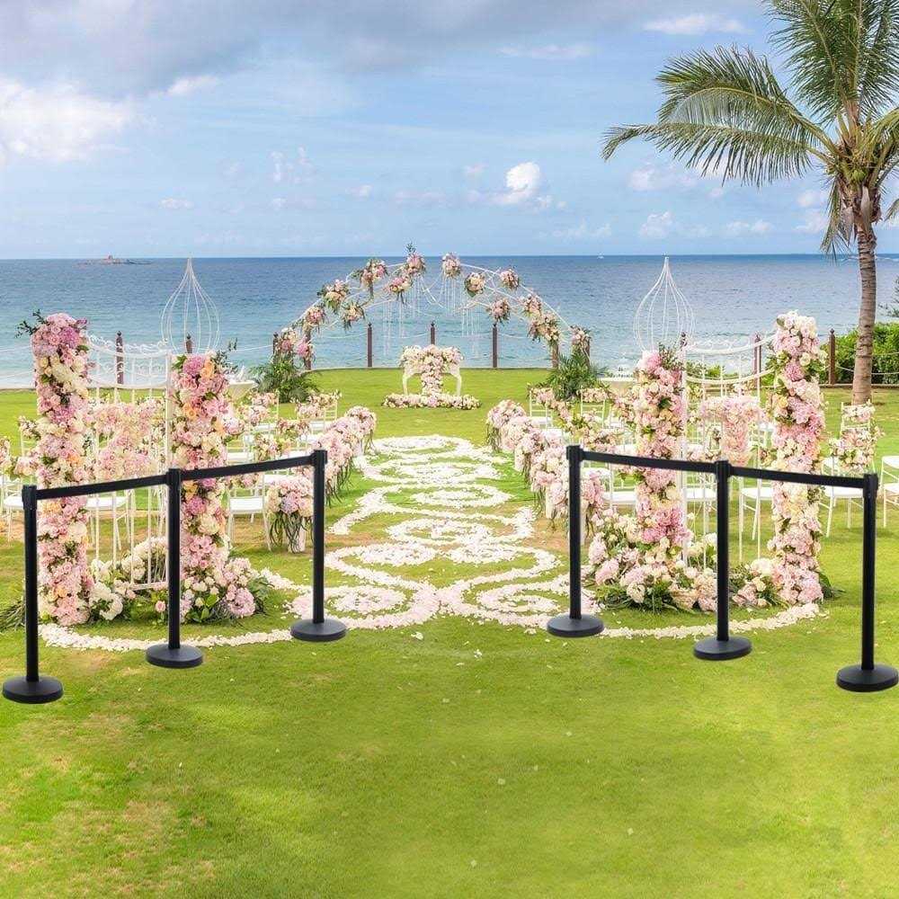 Yaheetech Retractable Belt Stanchion Set Crowd Control Stanchion Stanchion - Inhomebuy