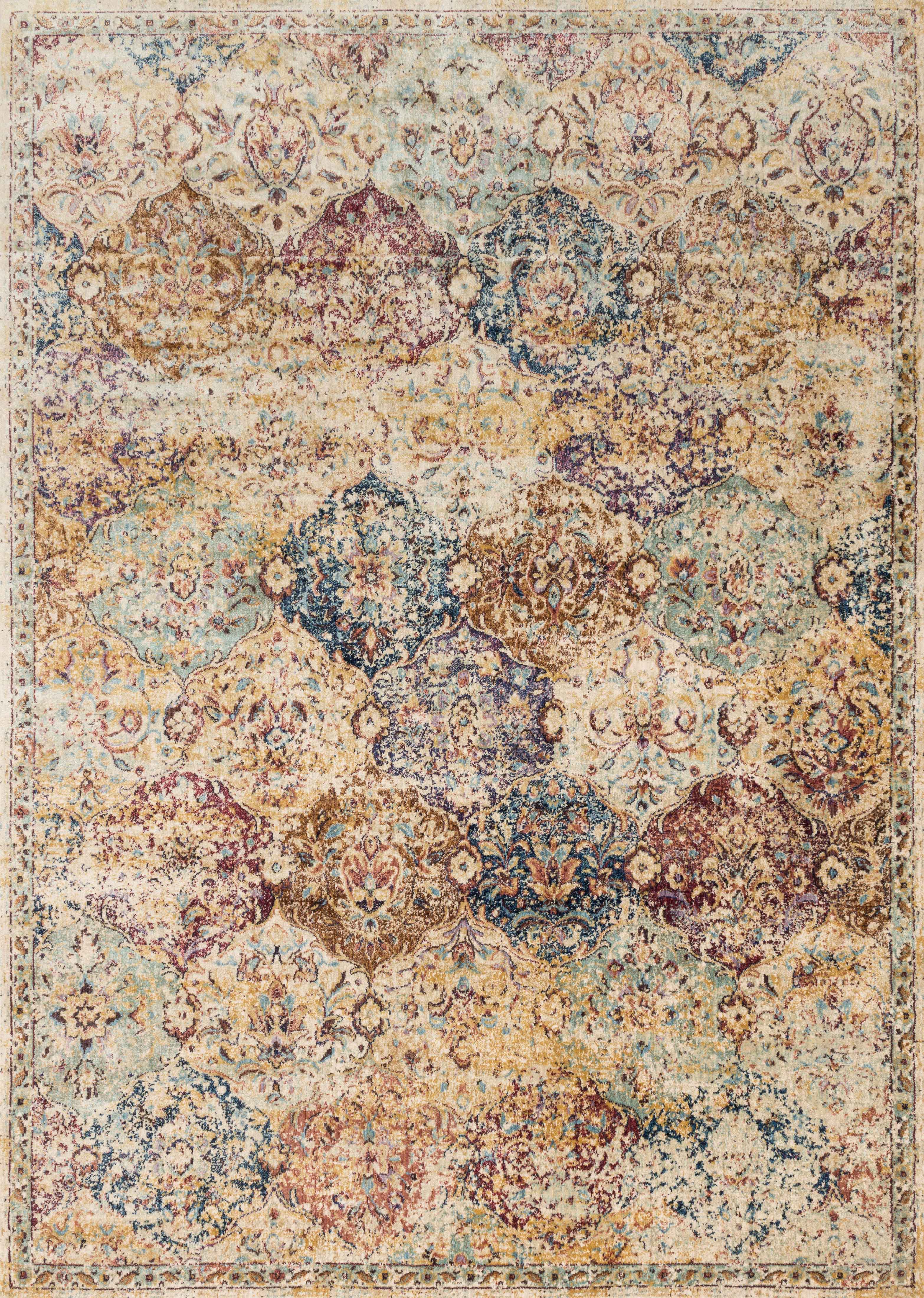 Loloi Rugs Anastasia Collection Rug in Ivory, Multi - 13' x 18', ANASAF-12IVMLD0I0 - Inhomebuy