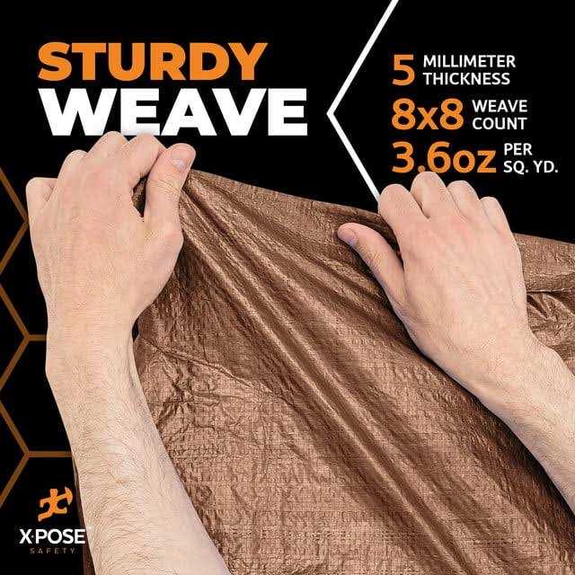 Xpose Safety Heavy Duty White Poly Tarp Multipurpose Protective Cover - Inhomebuy