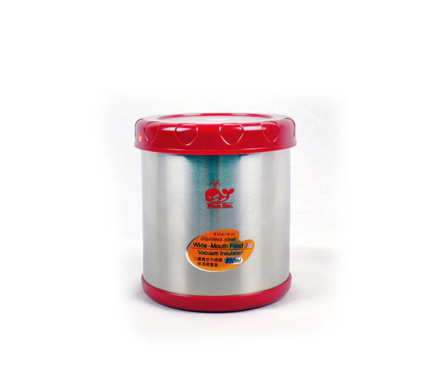 Whale / Sun Kung Thermal Lunch Kit |K850B| 0.85L with divider basket(Assorted color, red or blue), incl carrying bag - Inhomebuy