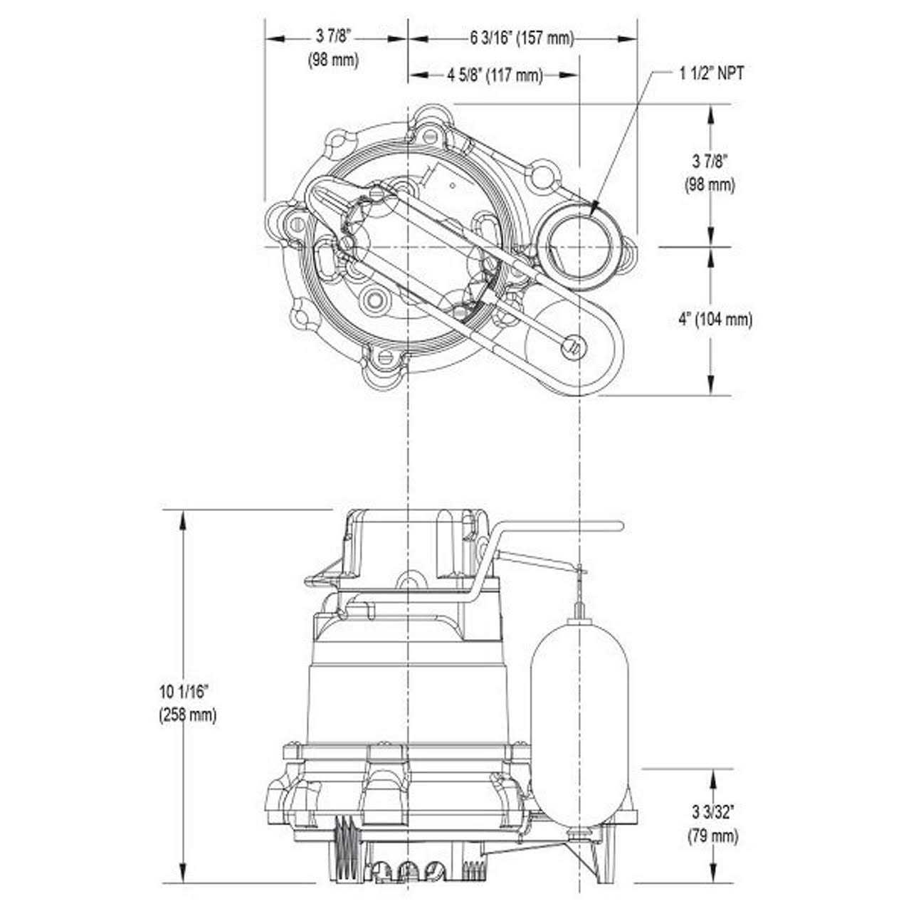 Zoeller M53 Mighty-Mate Submersible Sump Pump 53-0001 - Inhomebuy