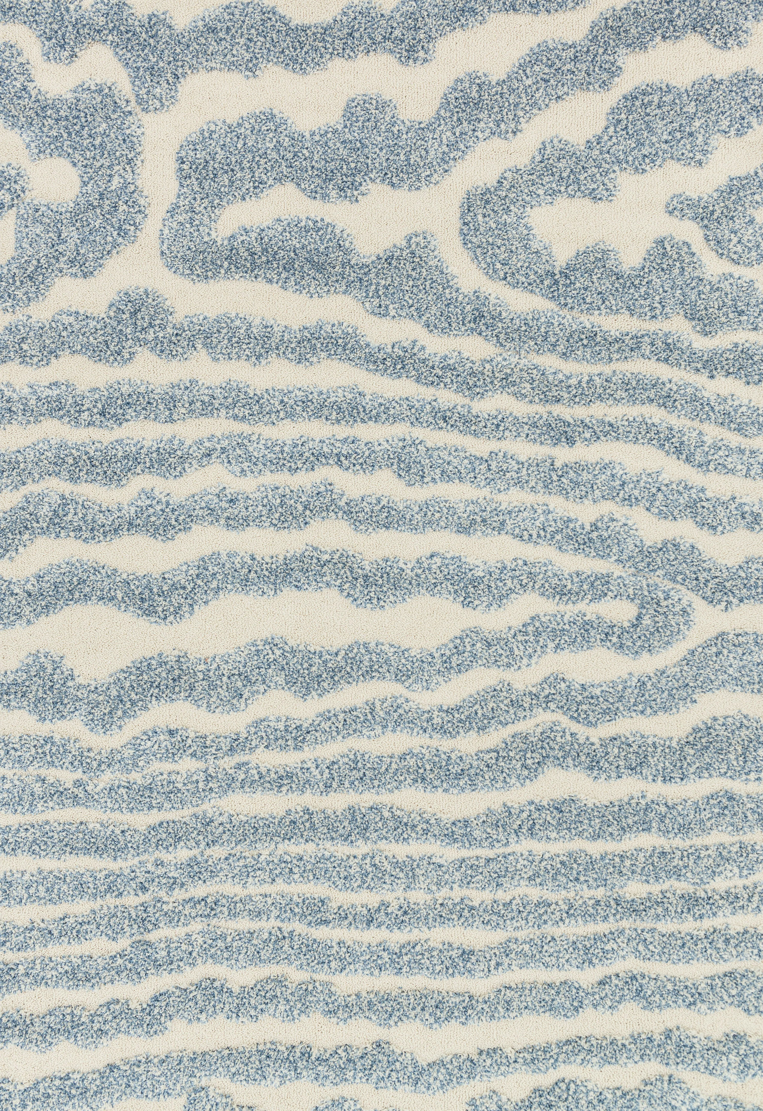 Loloi Rugs Enchant Collection Rug in Ivory, Lt. Blue - 7'7