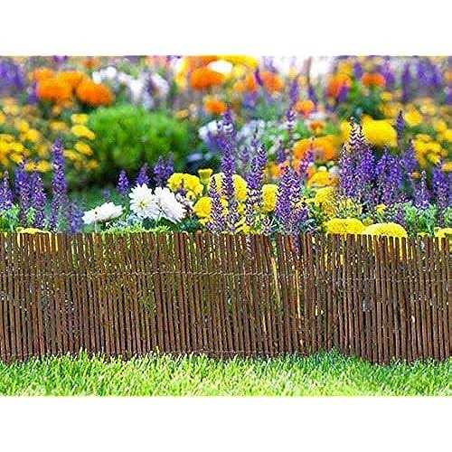Master Garden Products 2 ft. H x 14 ft. L Reed Wood Fence Woven with Black Nylon Coated Wire - Inhomebuy