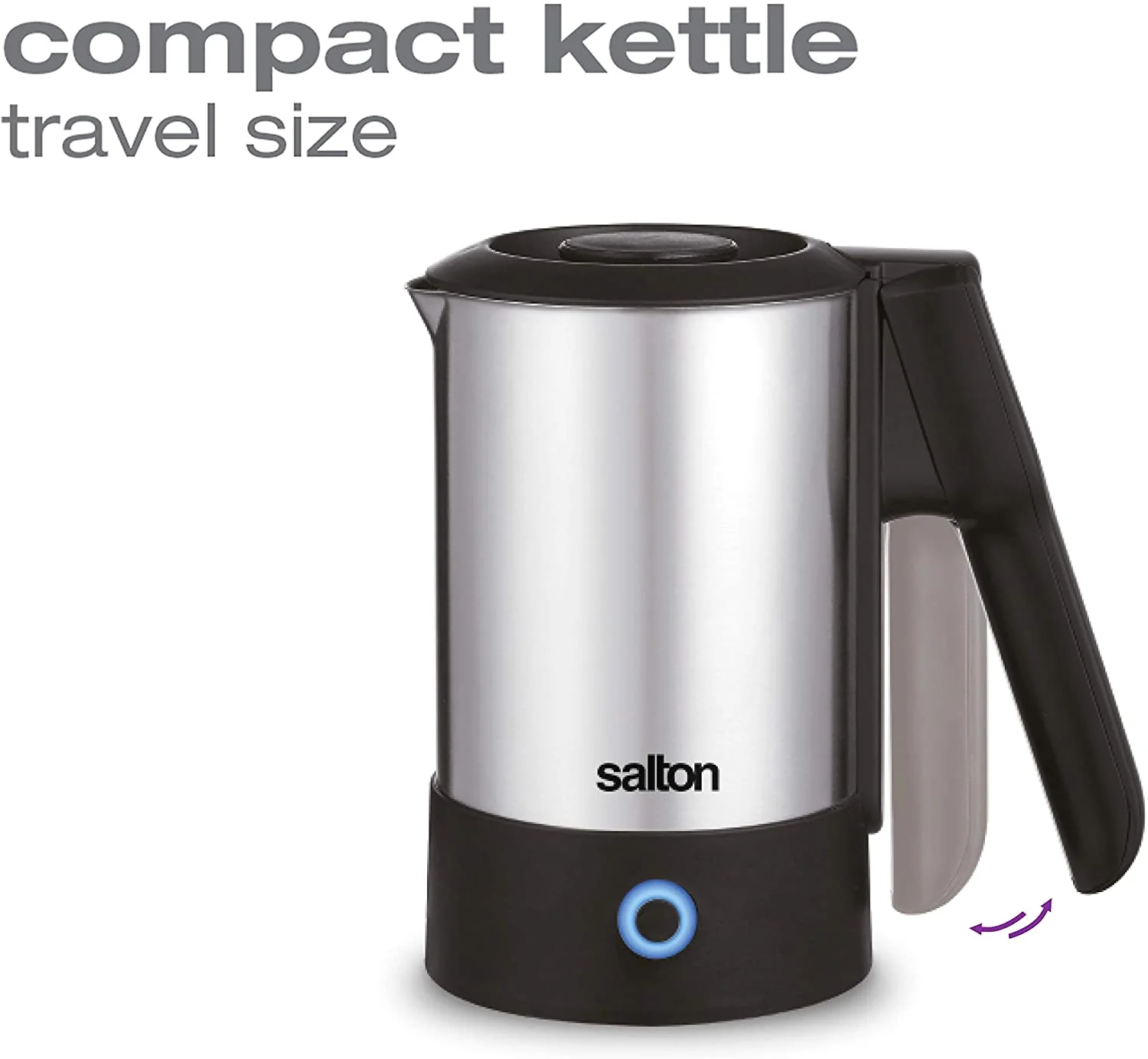 Salton travel Kettle: 0.6L, 1000W, stainless steel | JK-2035 - Inhomebuy