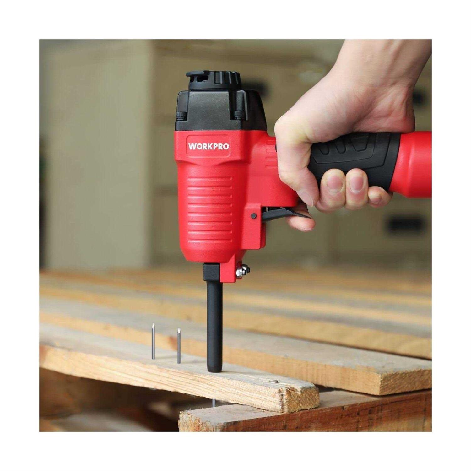 Workpro Pneumatic Brad Nailer, 18 Ga, 2 in 1 Nail Gun and Crown Stapler - Inhomebuy