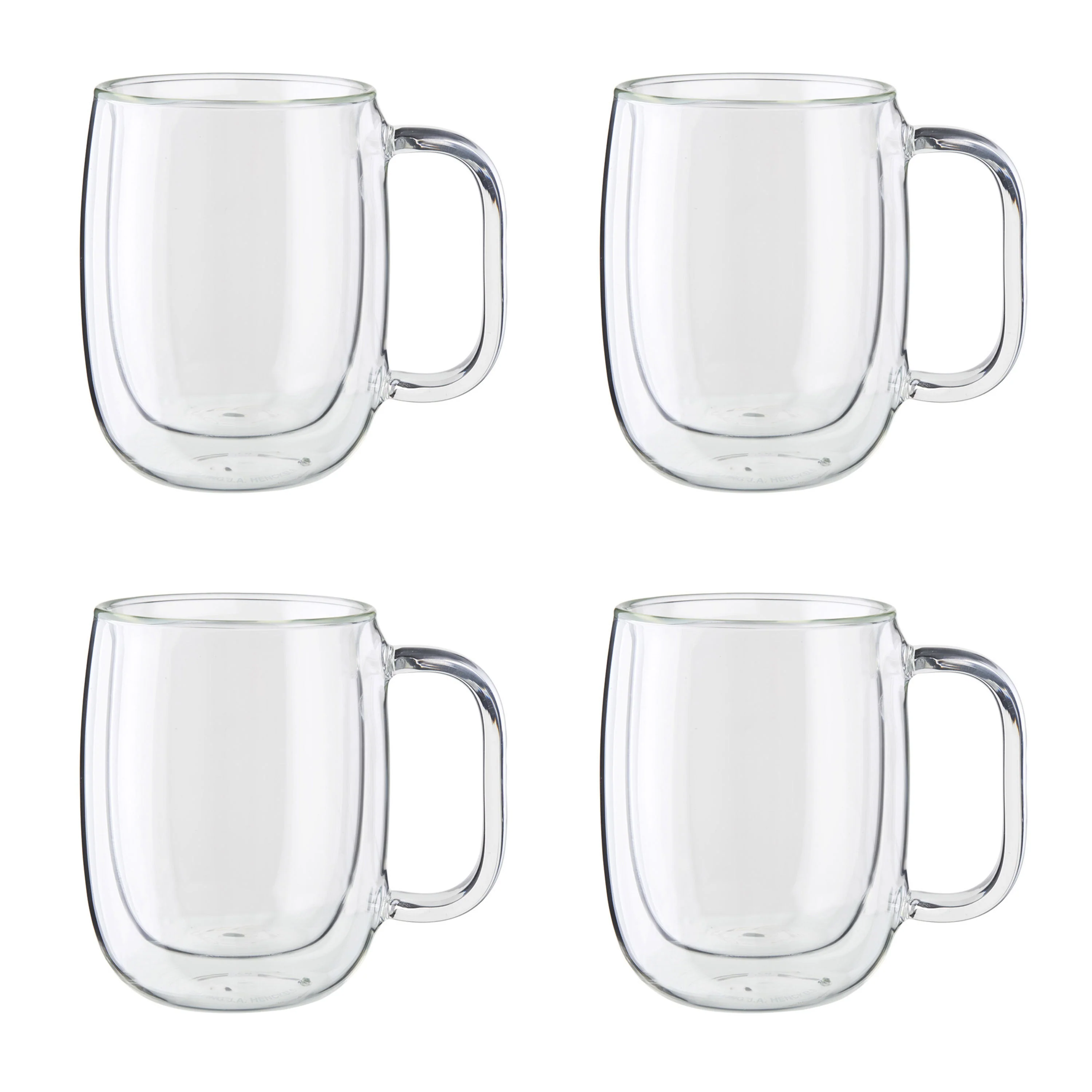 ZWILLING 4pc Coffee Glass Mug Set, Sorrento Plus Double Wall Glassware Series - Inhomebuy