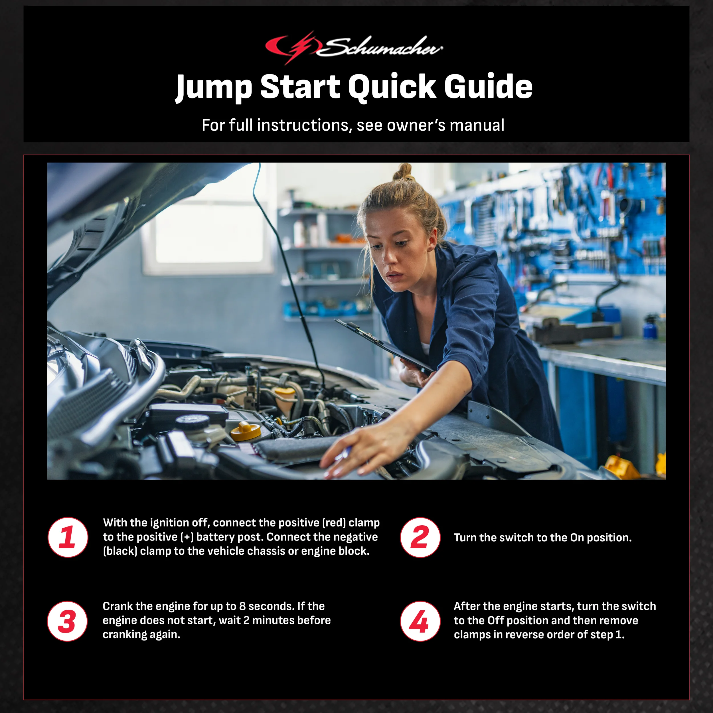 Schumacher SJ1583 Portable Power Station, 800A Jump Starter – 150-PSI Air Compressor, New in Box - Inhomebuy