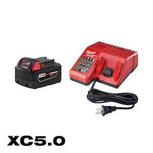 Milwaukee M18 18-Volt 1/4 hp. Lithium-Ion Cordless Transfer Pump with M18 18-Volt 5.0 Ah Lithium-Ion XC Battery Pack - Inhomebuy