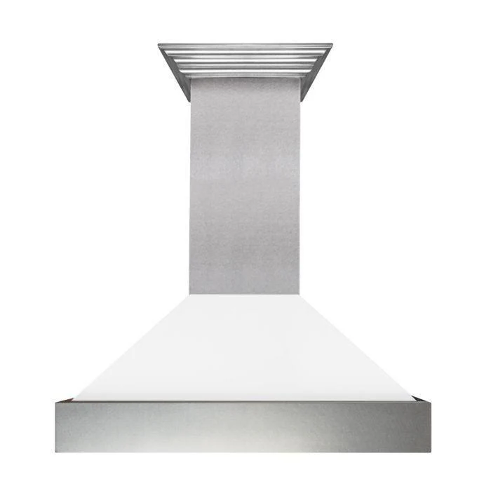 ZLINE 30 in. DuraSnow® Finish Range Hood with White Matte Shell, 8654WM-30 - Inhomebuy