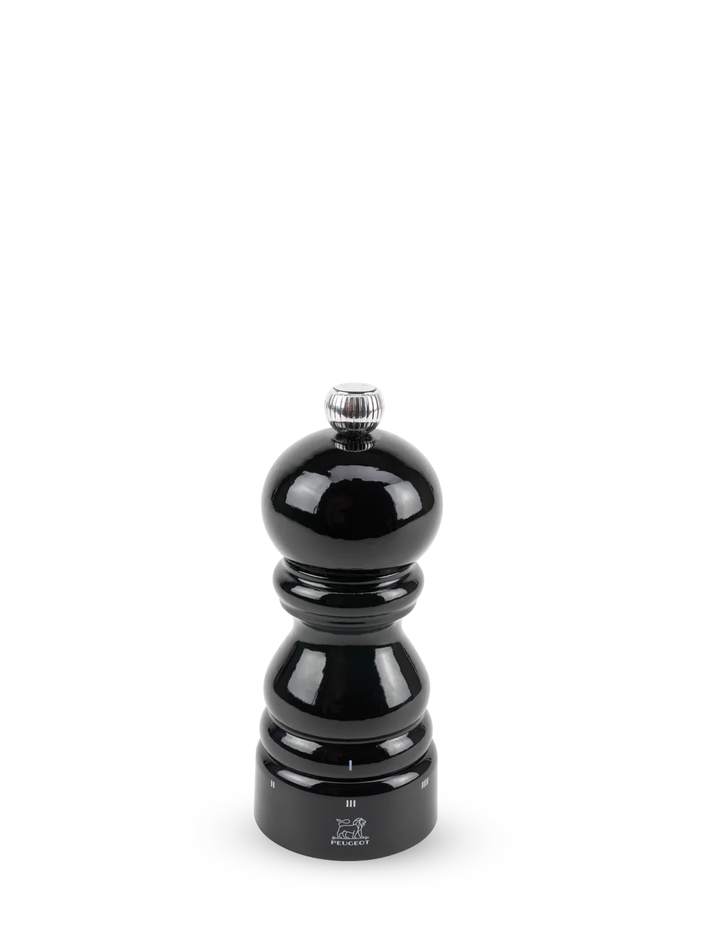 Peugeot Paris u'Select Pepper Mill in Wood Black Lacquered 12 cm - 5in - Inhomebuy