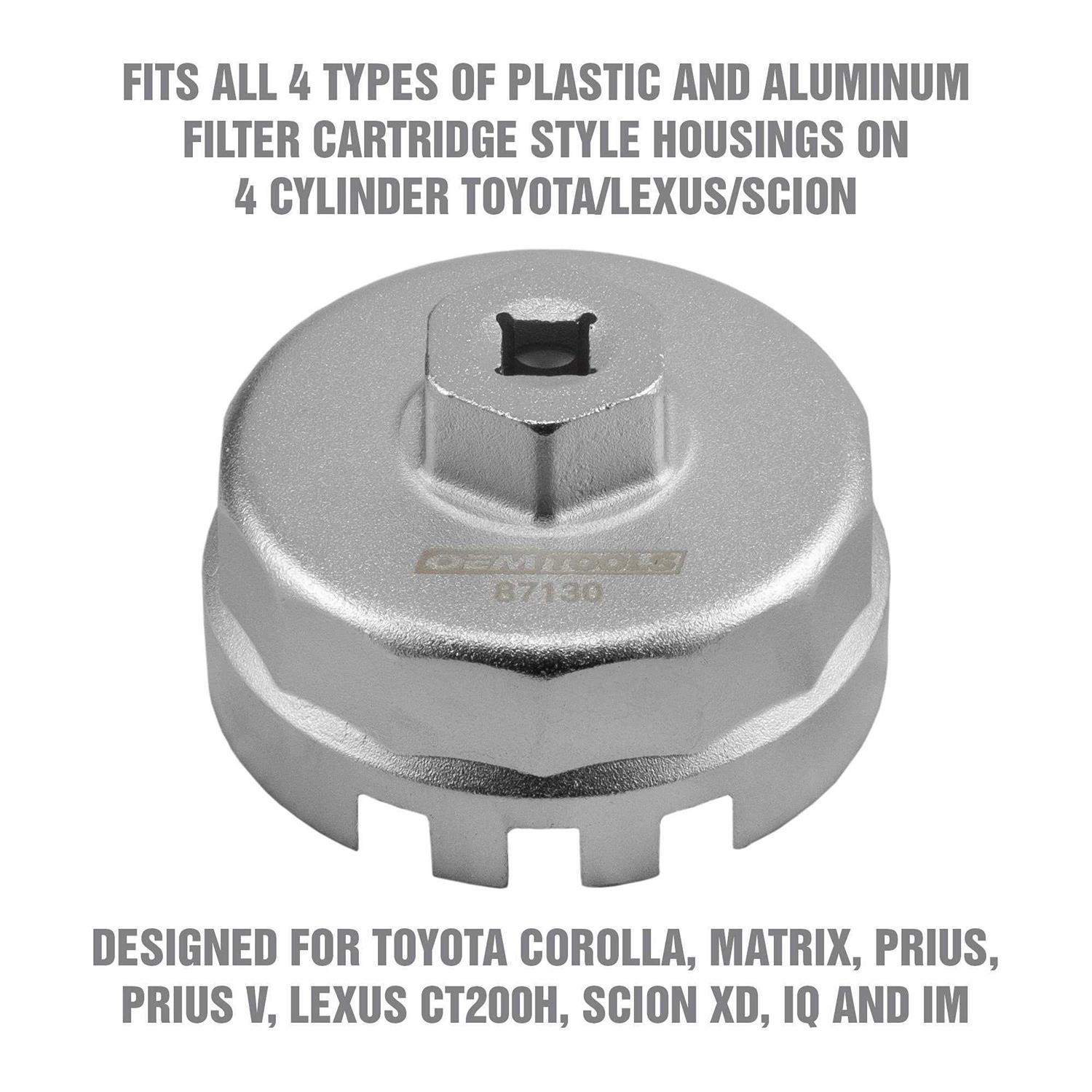 OEMTOOLS 87130 64mm Oil Filter Wrench With 14 Flutes Toyota Lexus - Inhomebuy