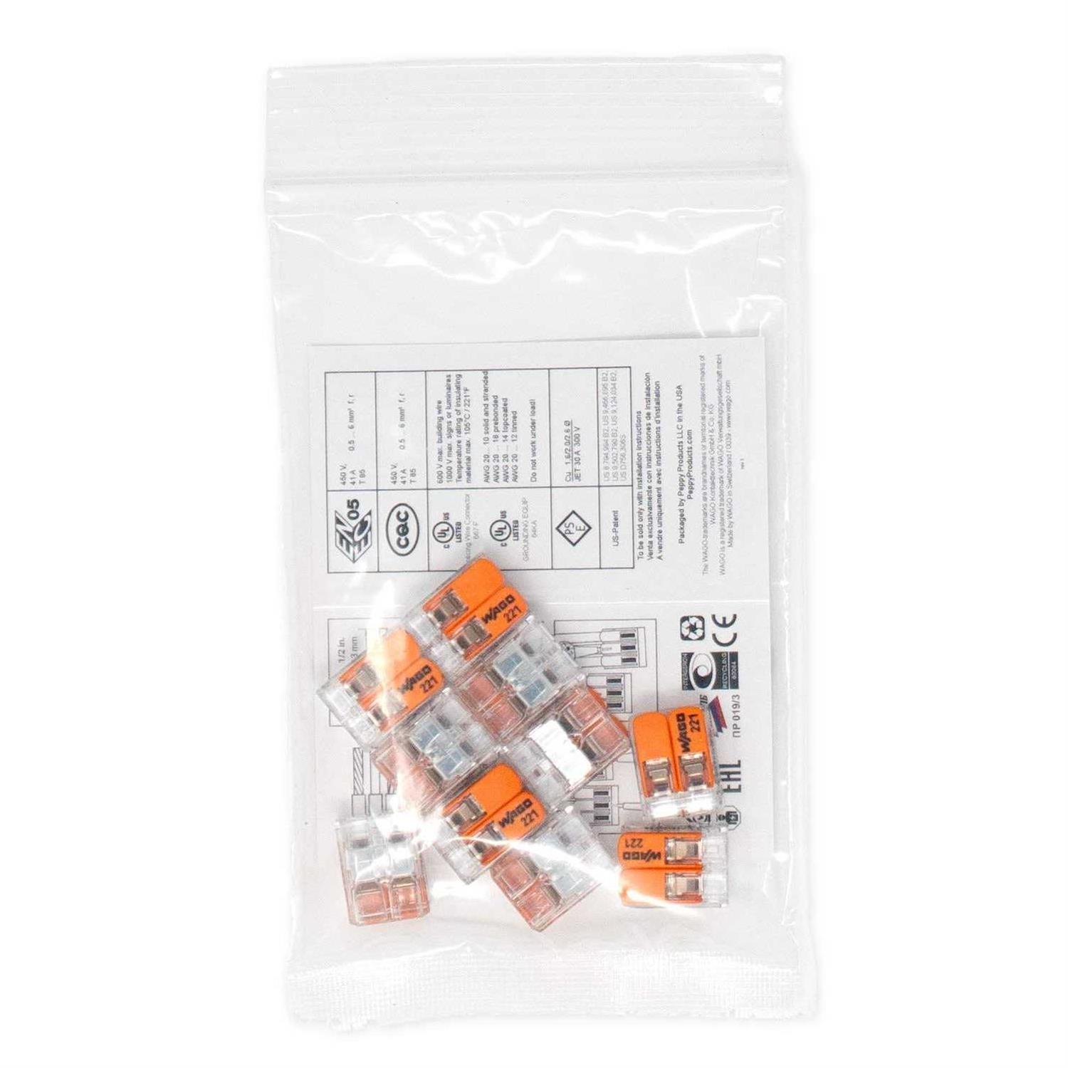 Wago 221-413 Lever-Nuts 3 Conductor Compact Splicing Connectors - Inhomebuy