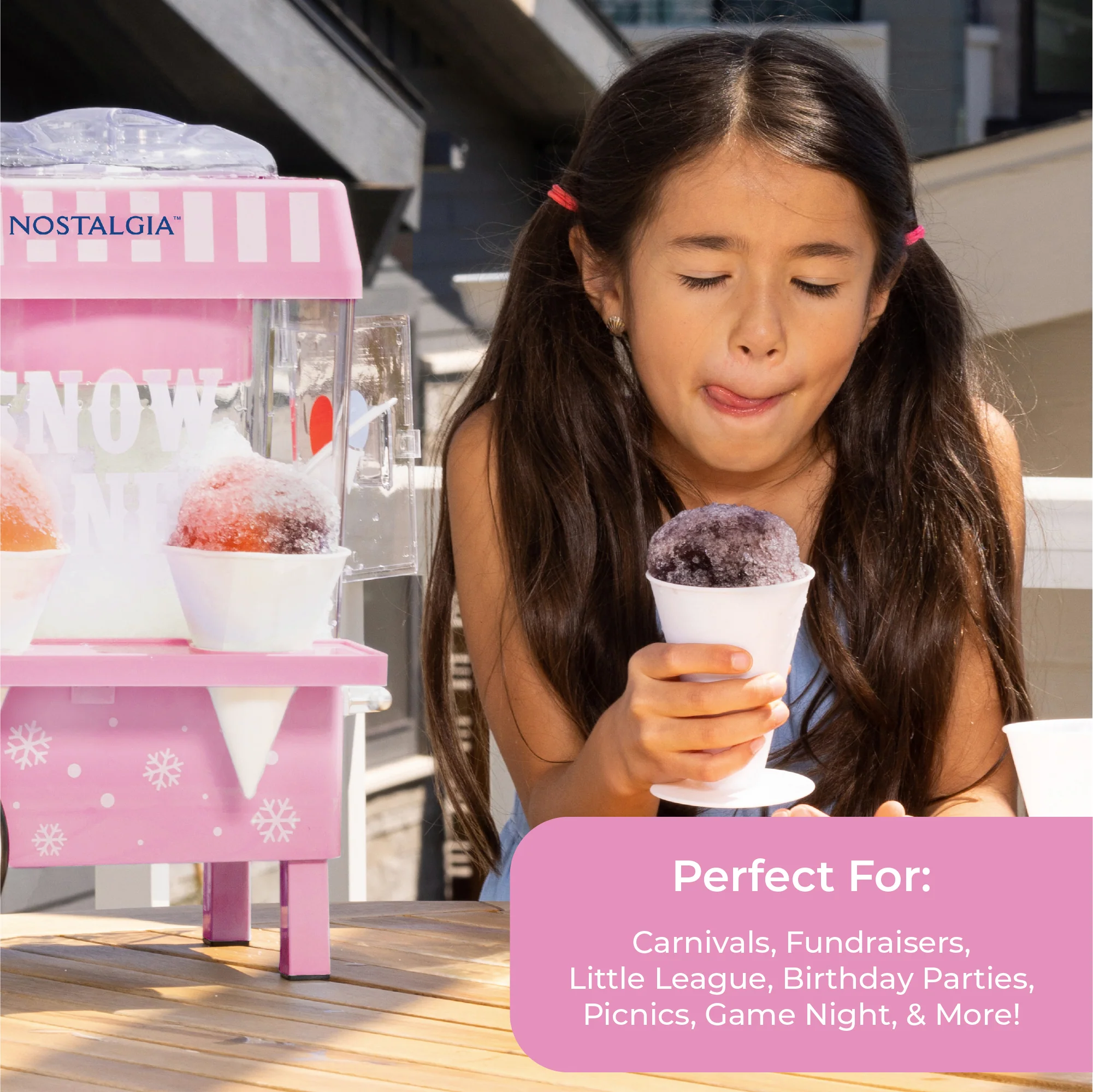Vintage Snow Cone Maker, Pink - Inhomebuy