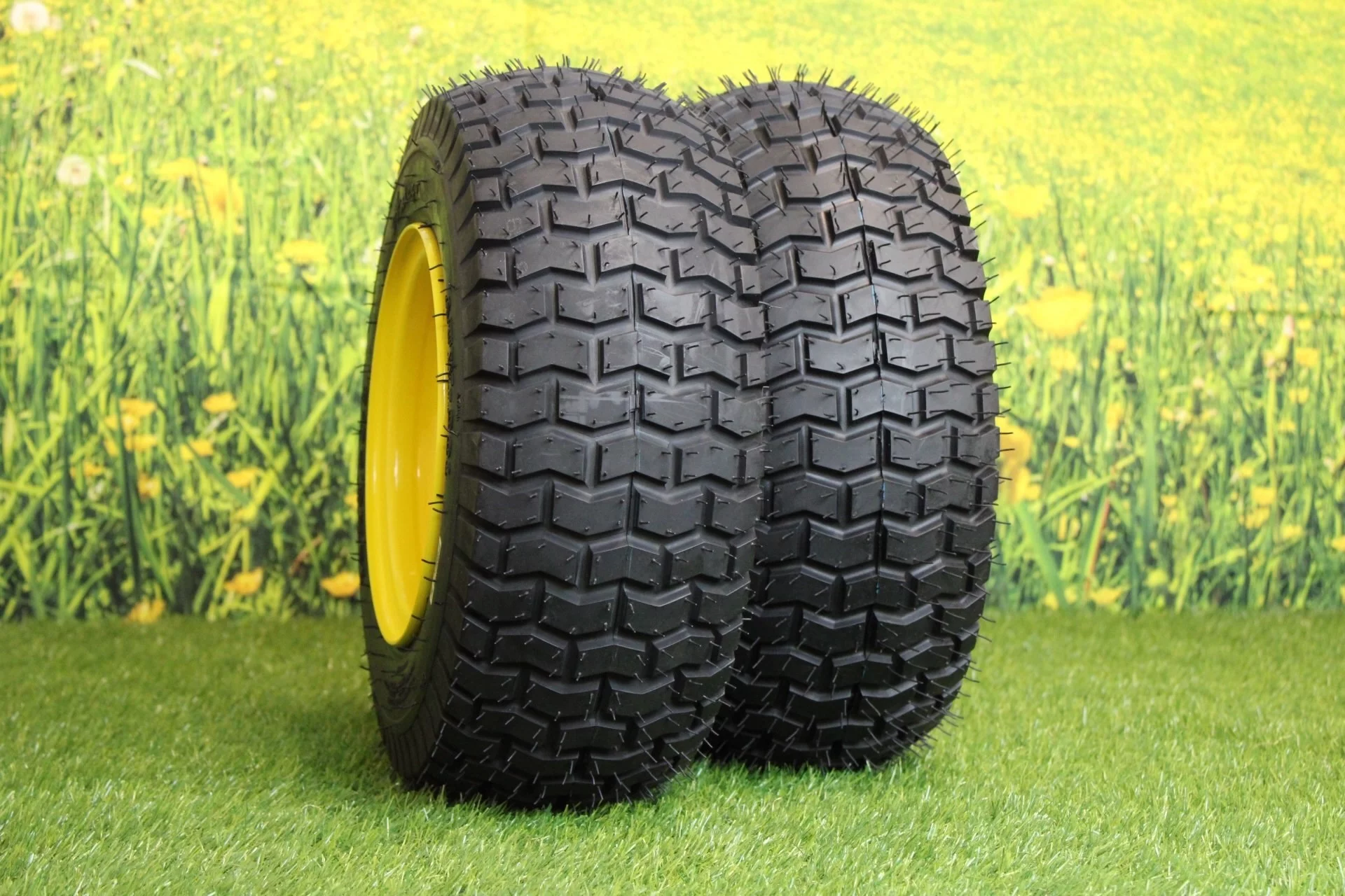 Antego Tire and Wheel (Set of 2) 16x6.50-8 Tires & Wheels 4 Ply for Lawn & Garden Mower Turf Tires .75