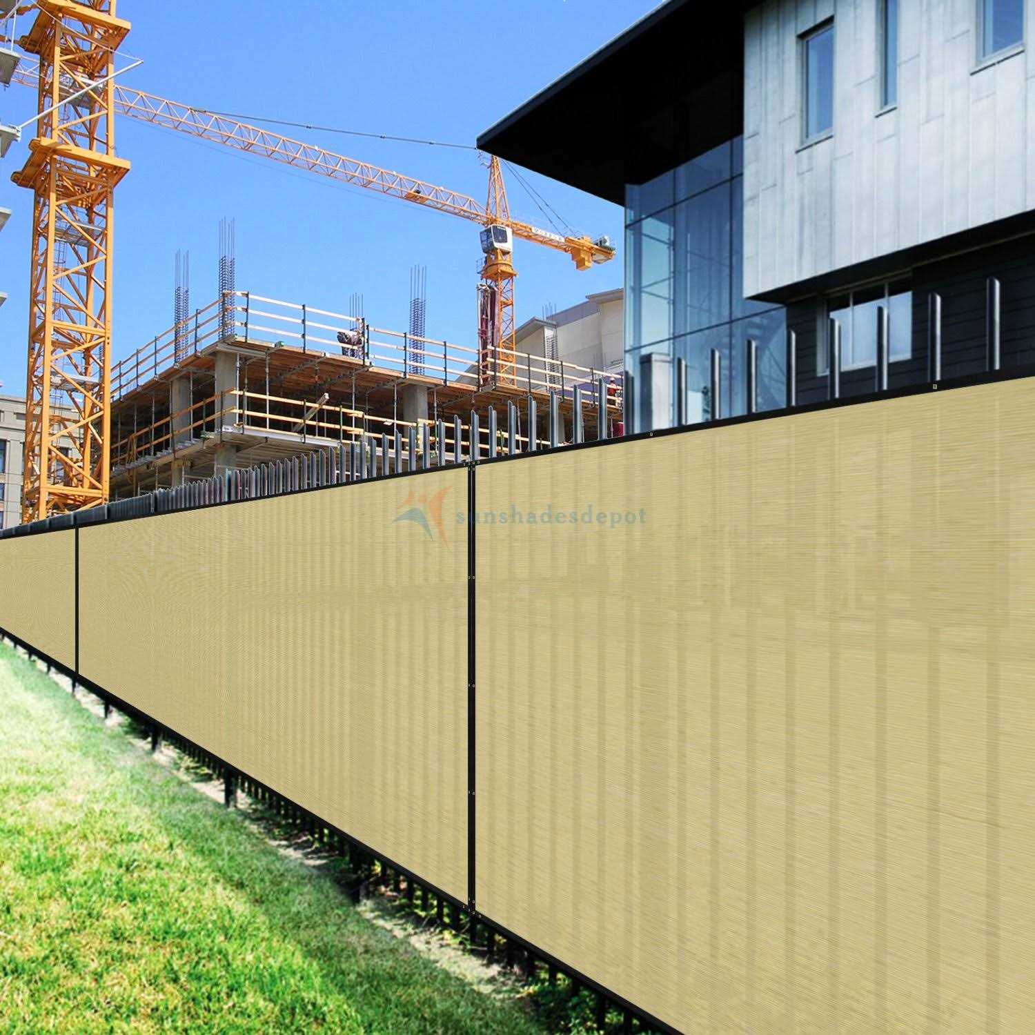 Tang Sunshades Depot Fence Privacy Screen Heavy Duty Commercial Windscreen Residential Fence Netting Fence Cover - Inhomebuy