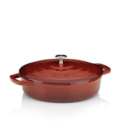 Roasting Tray Round Red 3.2L - Inhomebuy