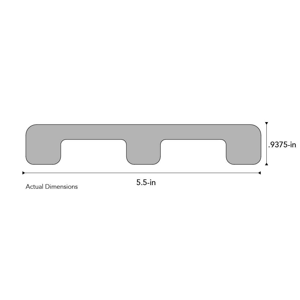 Deckorators Venture 1-in x 6-in x Grooved Composite Deck Board - Inhomebuy