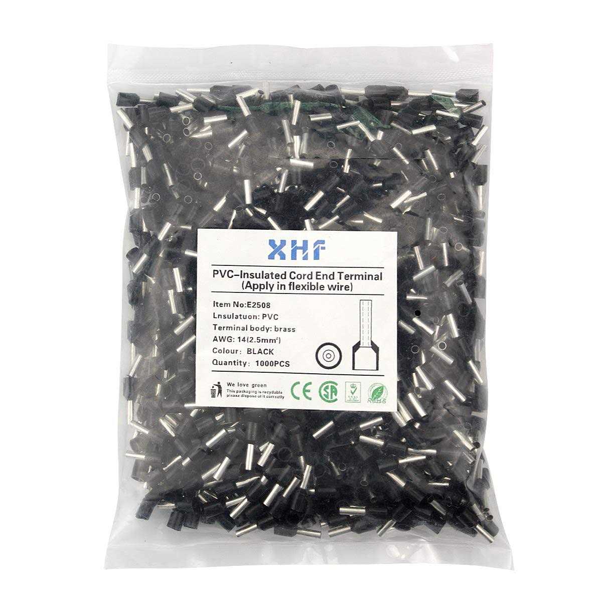 XHF 1000 PCS AWG Wire Ferrules Insulated Copper Crimp Connectors - Inhomebuy